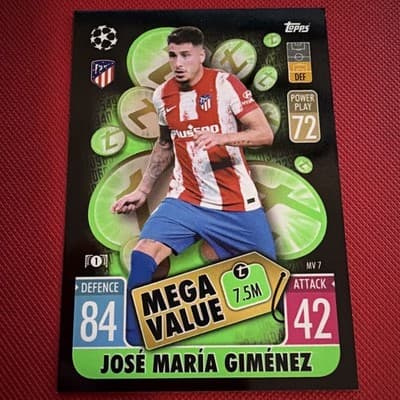 2020/21 TOPPS Match Attax Extra Jose Maria Gimenez MEGA VALUE card #MV 7 - Image 1
