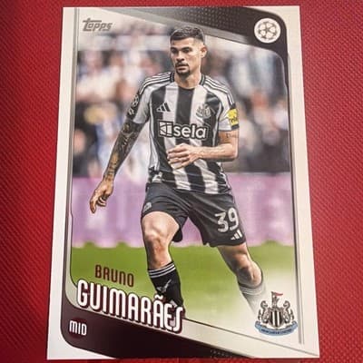 2025-26 Topps FLAGSHIP UEFA Club Competitions #117 Bruno Guimarães, Newcastle Un - Image 1