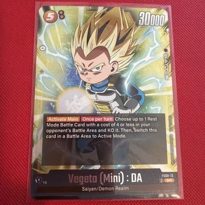 Dragon Ball Fusion World FS08-13 Vegeta Mini DA Super Rare - Image 1