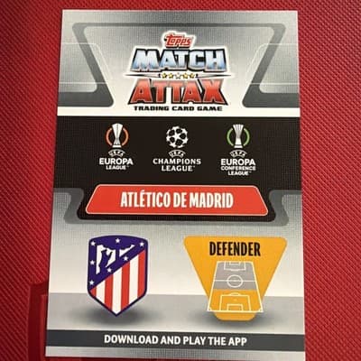 2020/21 TOPPS Match Attax Extra Jose Maria Gimenez MEGA VALUE card #MV 7 - Thumbnail 2