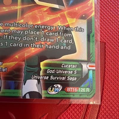 Cucatail, Angel of Universe 5 BT16-126 R Foil Realm Of The Gods DBS NM - Thumbnail 2