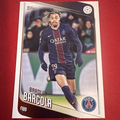 2025-26 Topps FLAGSHIP UEFA Club Competitions #63 Bradley Barcola, Paris Saint-G - Image 1