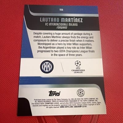 2025-26 Topps UEFA Club Competitions Soccer - #156 - LAUTARO MARTINEZ - Thumbnail 7