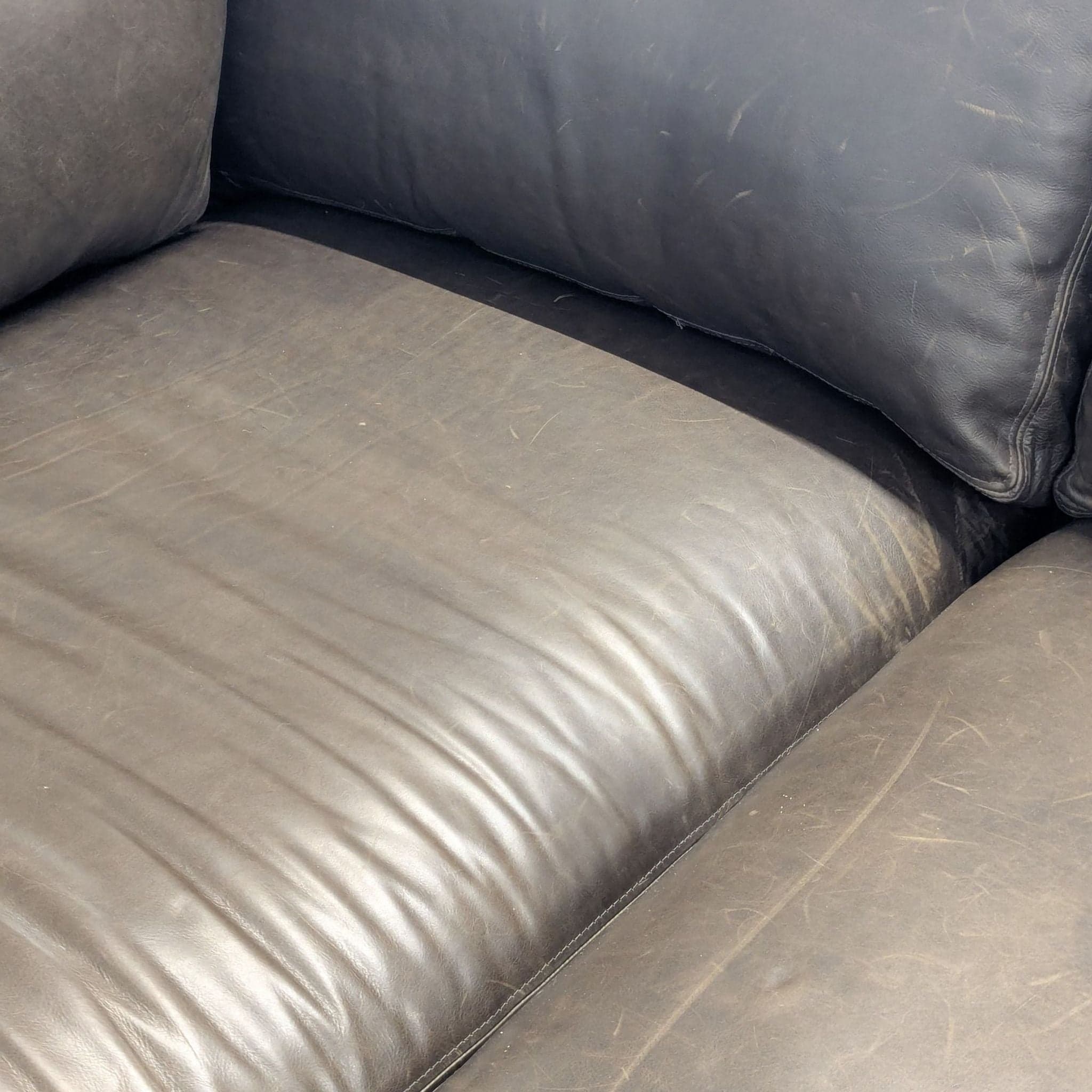Restoration Hardware Maxwell Brown Leather Sectional Sofa – Spacious and Comfortable - Thumbnail 4