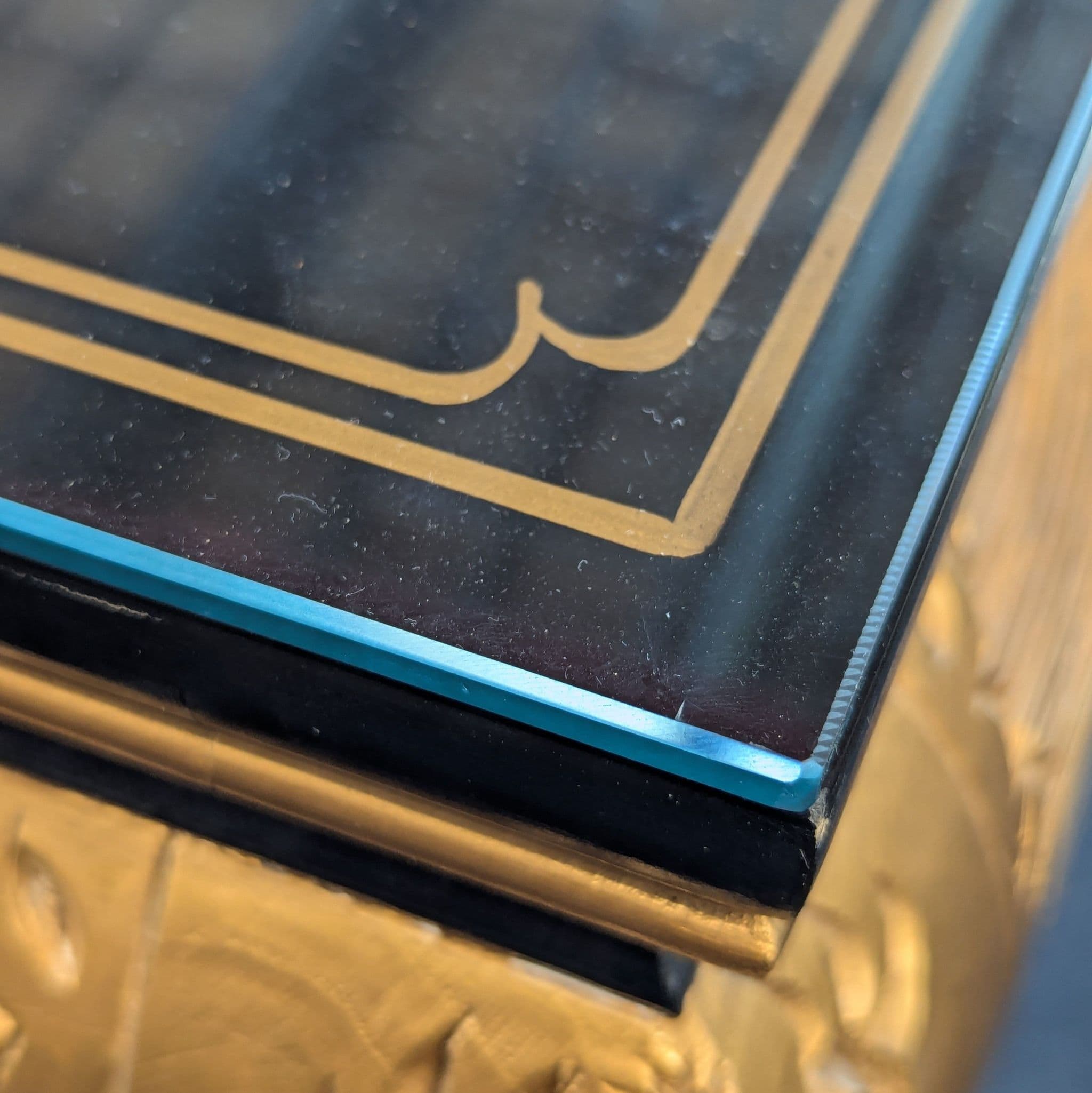 Custom Black Lacquer Chinoiserie Console Table - Thumbnail 9