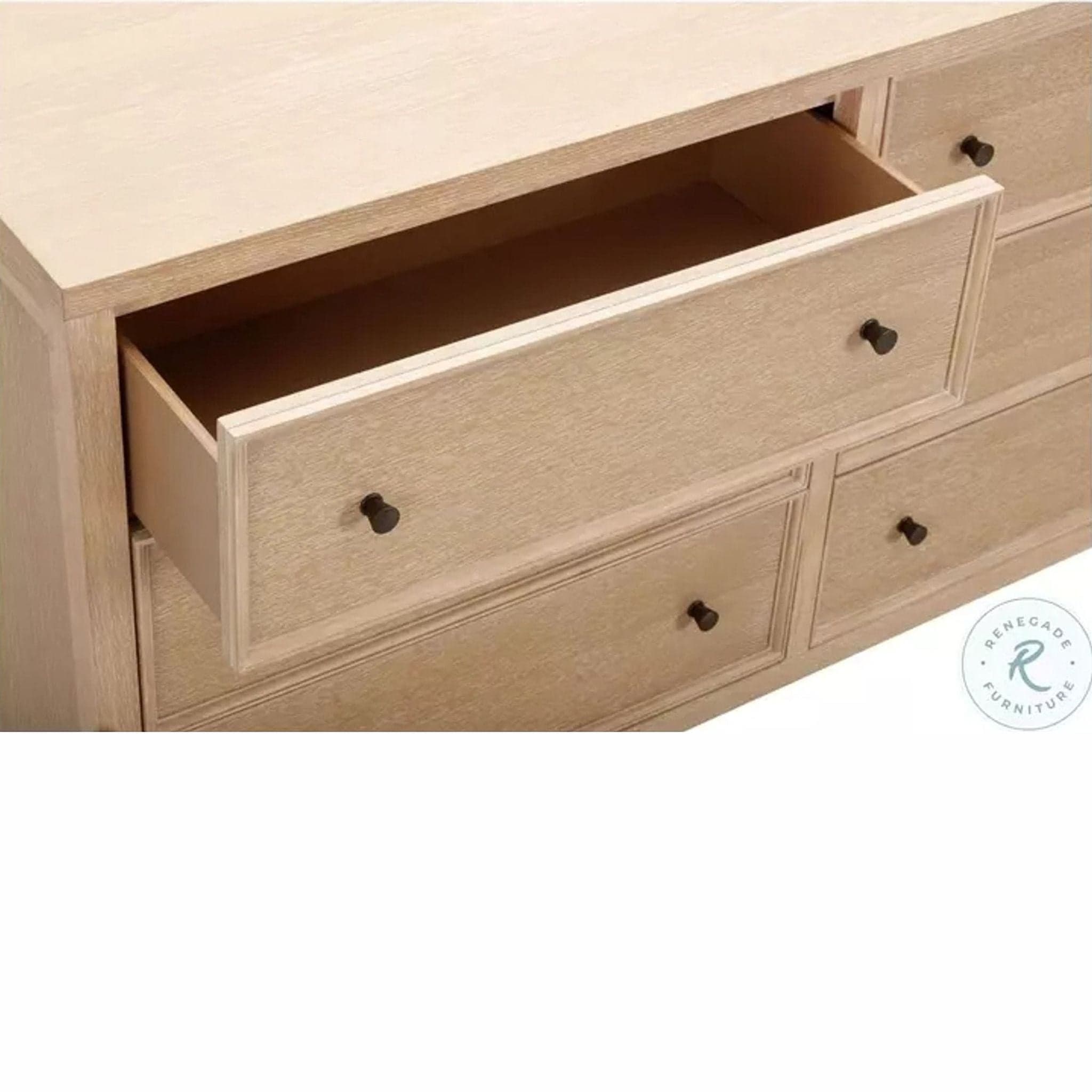 Bristol Park Whitewashed Oak Wood 6-Drawer Dresser - Thumbnail 10