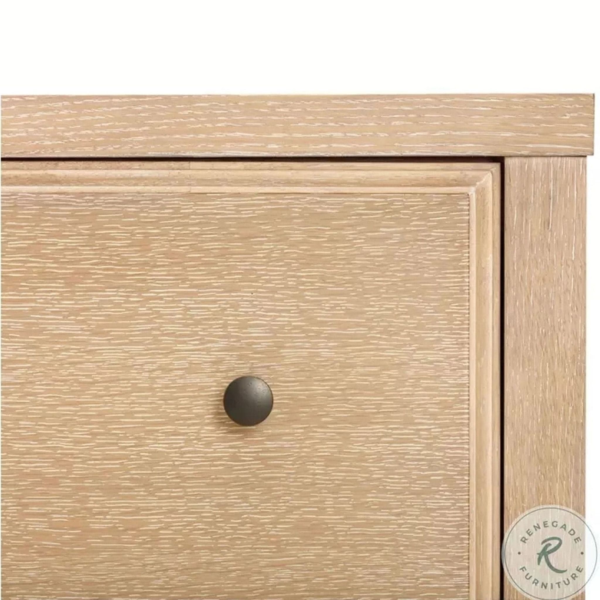 Bristol Park Whitewashed Oak Wood 6-Drawer Dresser - Thumbnail 3