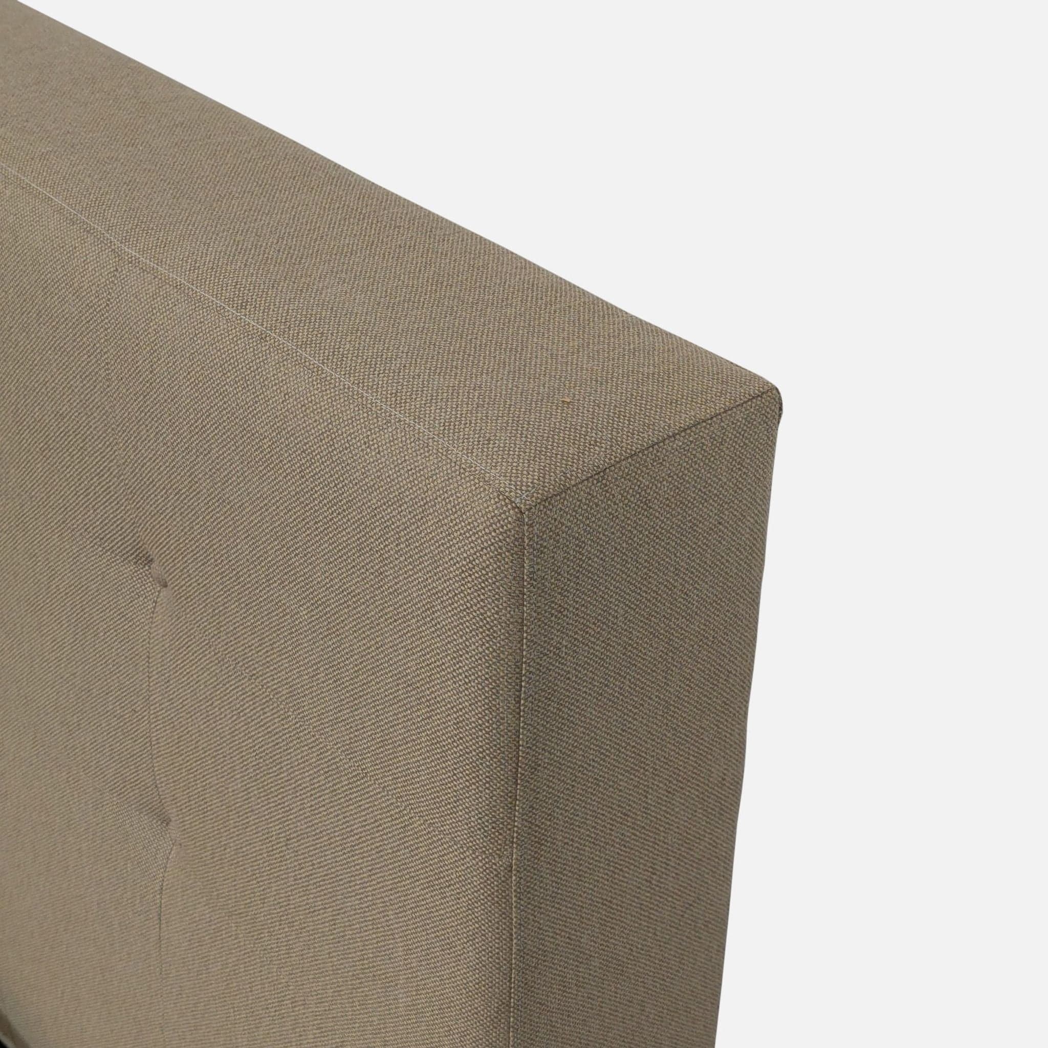 Crate & Barrel Tate Beige Upholstered Bed Frame with Tufted Headboard - Thumbnail 5