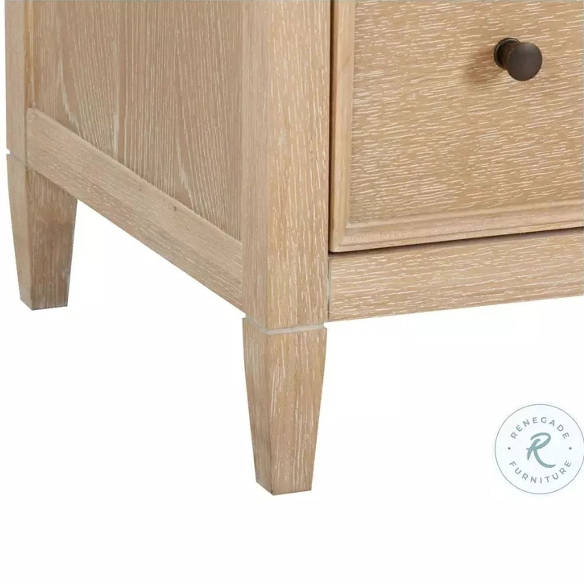 Bristol Park Whitewashed Oak Wood 6-Drawer Dresser - Thumbnail 9