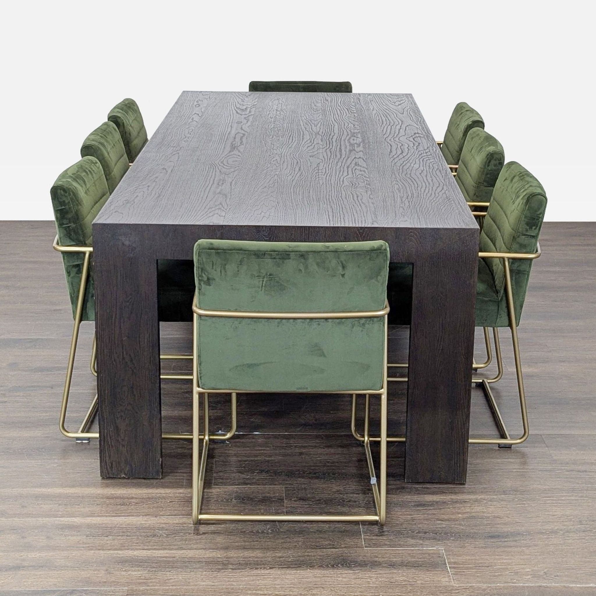 Restoration Hardware Machinto Dining Table with 8 Joybird Magill Armchairs - Thumbnail 6