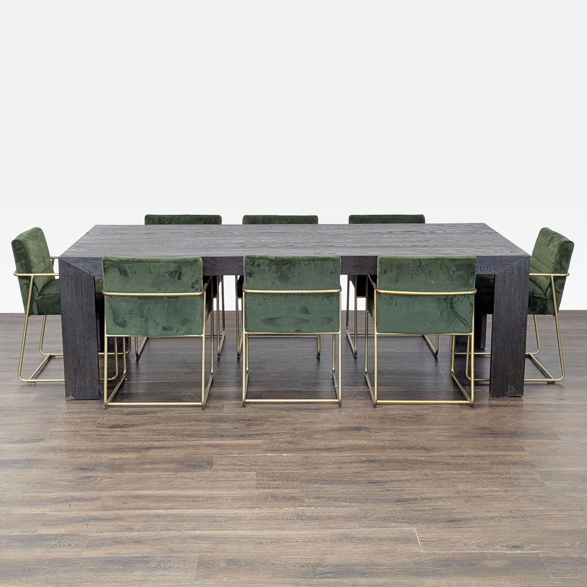 Restoration Hardware Machinto Dining Table with 8 Joybird Magill Armchairs - Thumbnail 13
