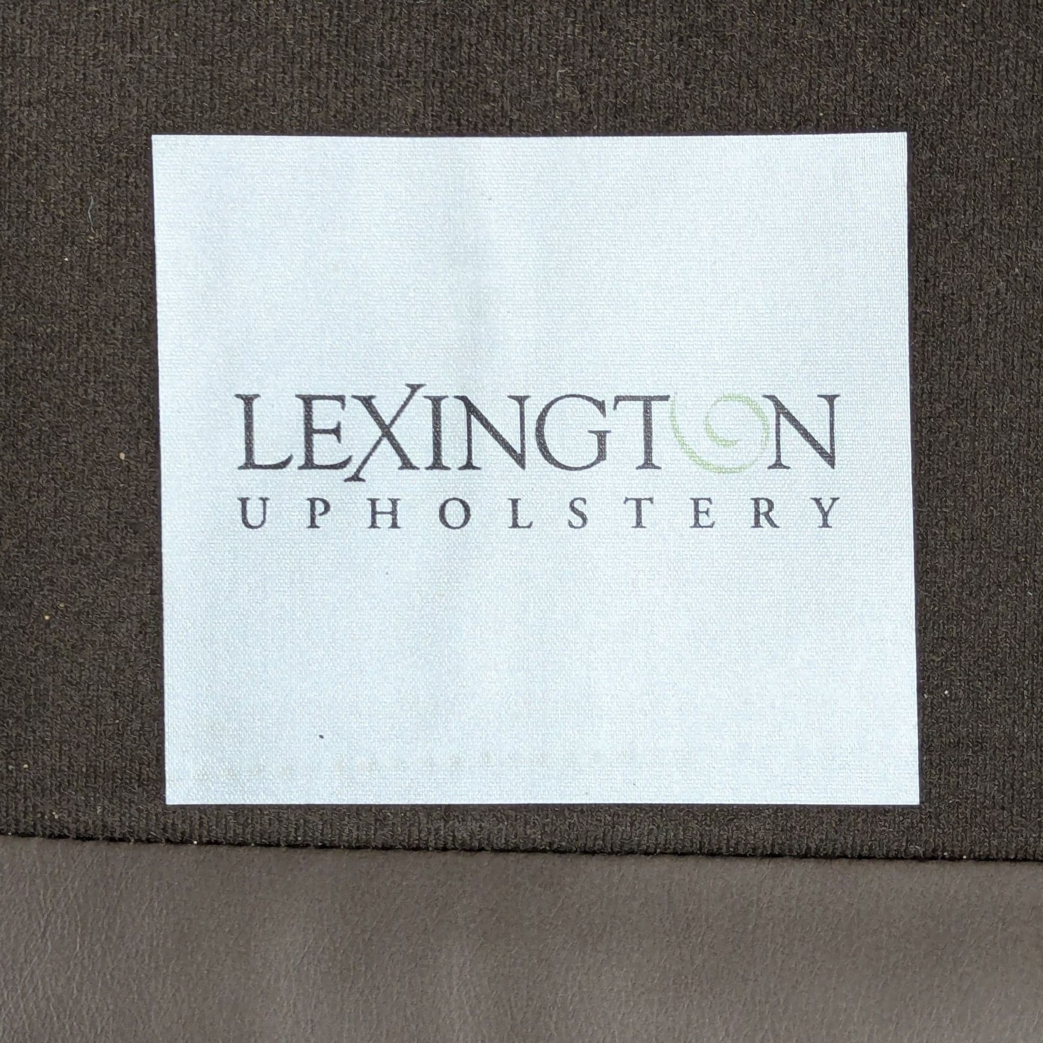 Lexington Taupe Leather Lounge Swivel Chair - Thumbnail 4