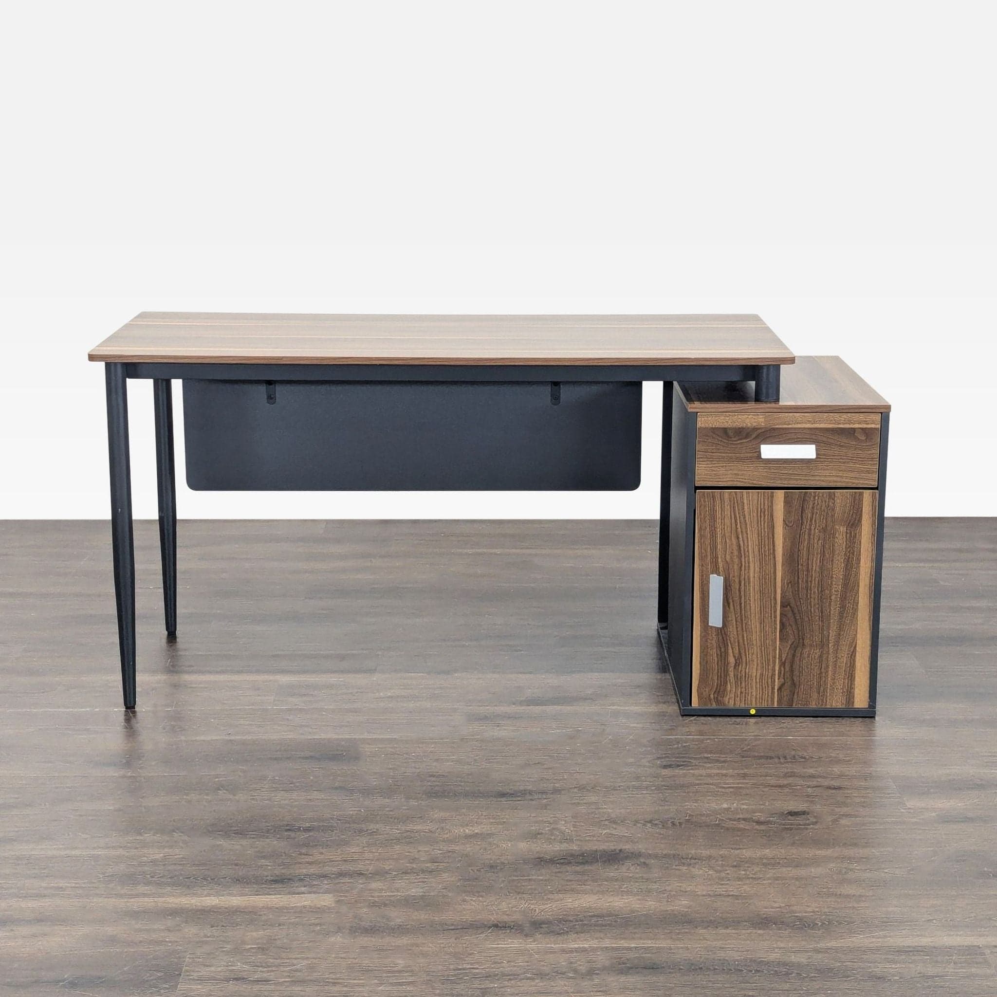 Tribesigns Hoga-C0151 Modern Desk with Drawer and Cabinet Storage - Image 1