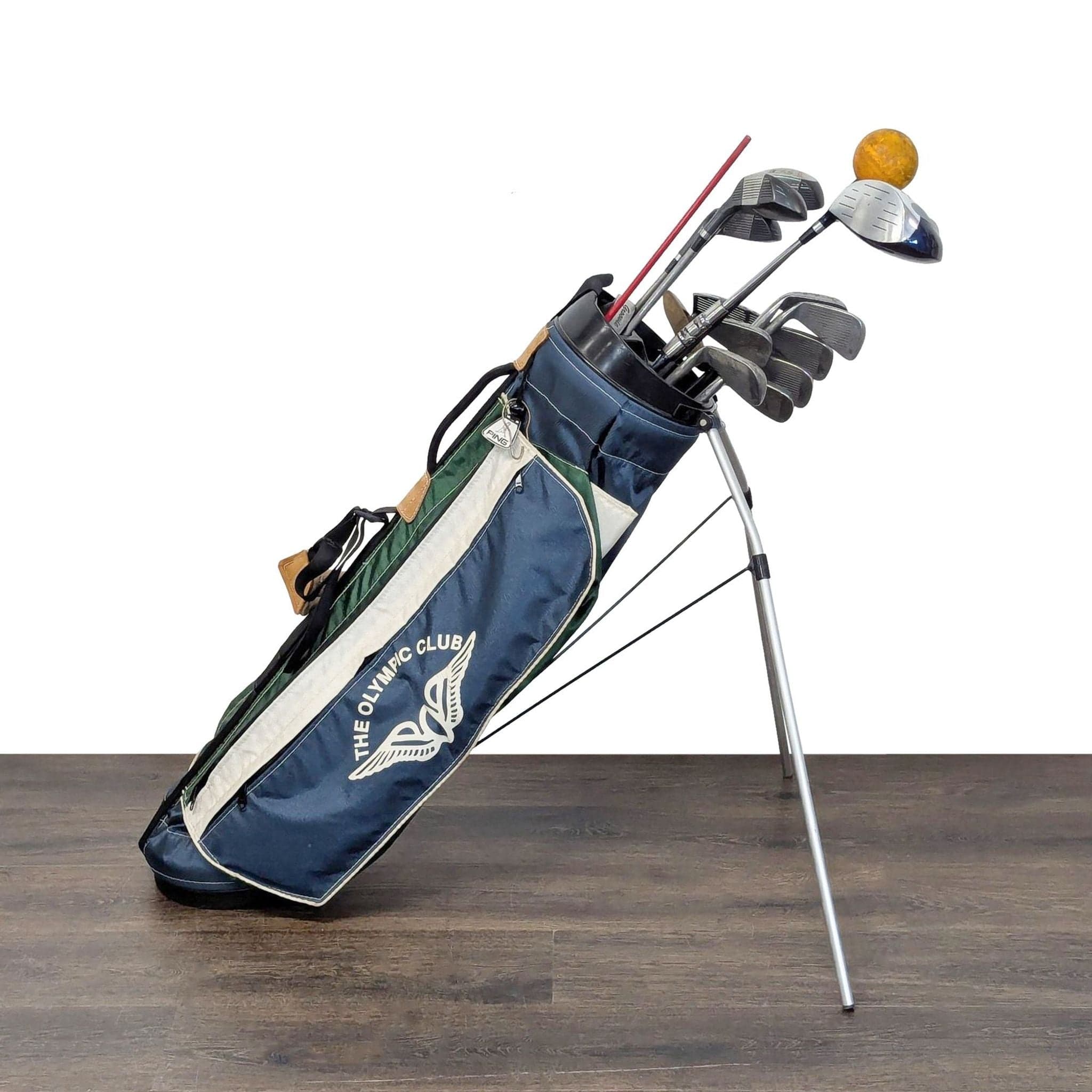 Complete Golf Club Set with Stand Bag – PING & Olympic Club Branding - Image 1