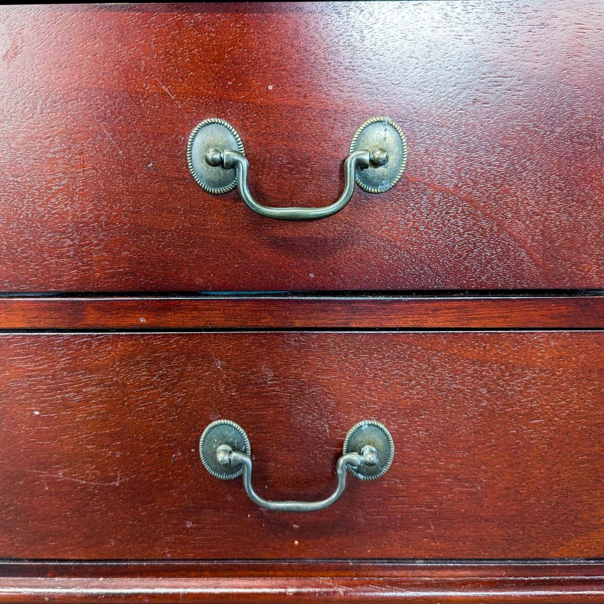 Two Drawer Wood Nightstand - Thumbnail 7