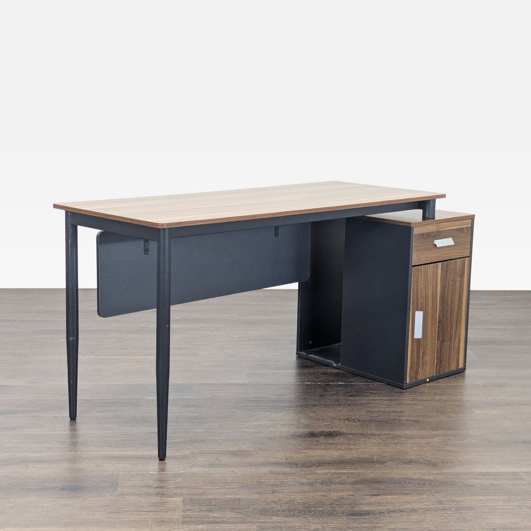 Tribesigns Hoga-C0151 Modern Desk with Drawer and Cabinet Storage - Thumbnail 5