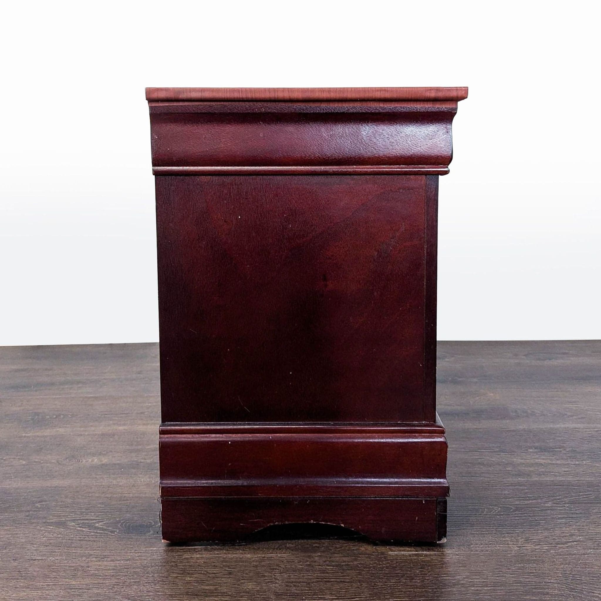 Two Drawer Wood Nightstand - Thumbnail 4