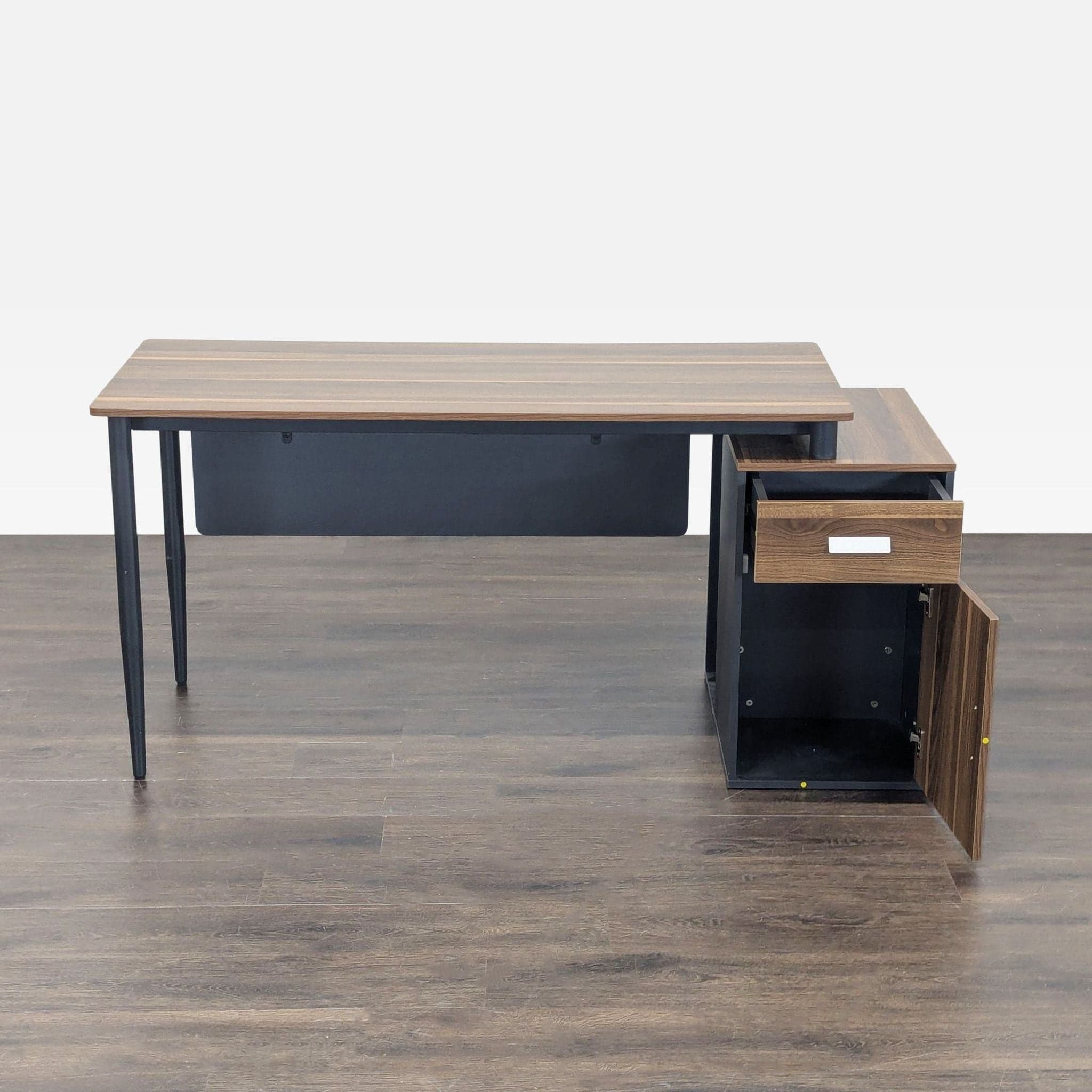 Tribesigns Hoga-C0151 Modern Desk with Drawer and Cabinet Storage - Thumbnail 2