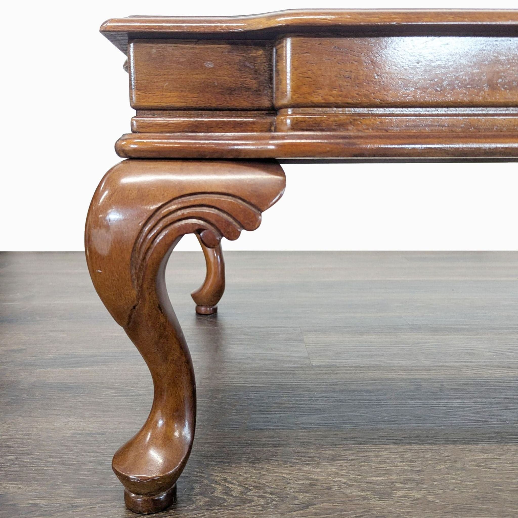 Carved Cherrywood Coffee Table - Thumbnail 7