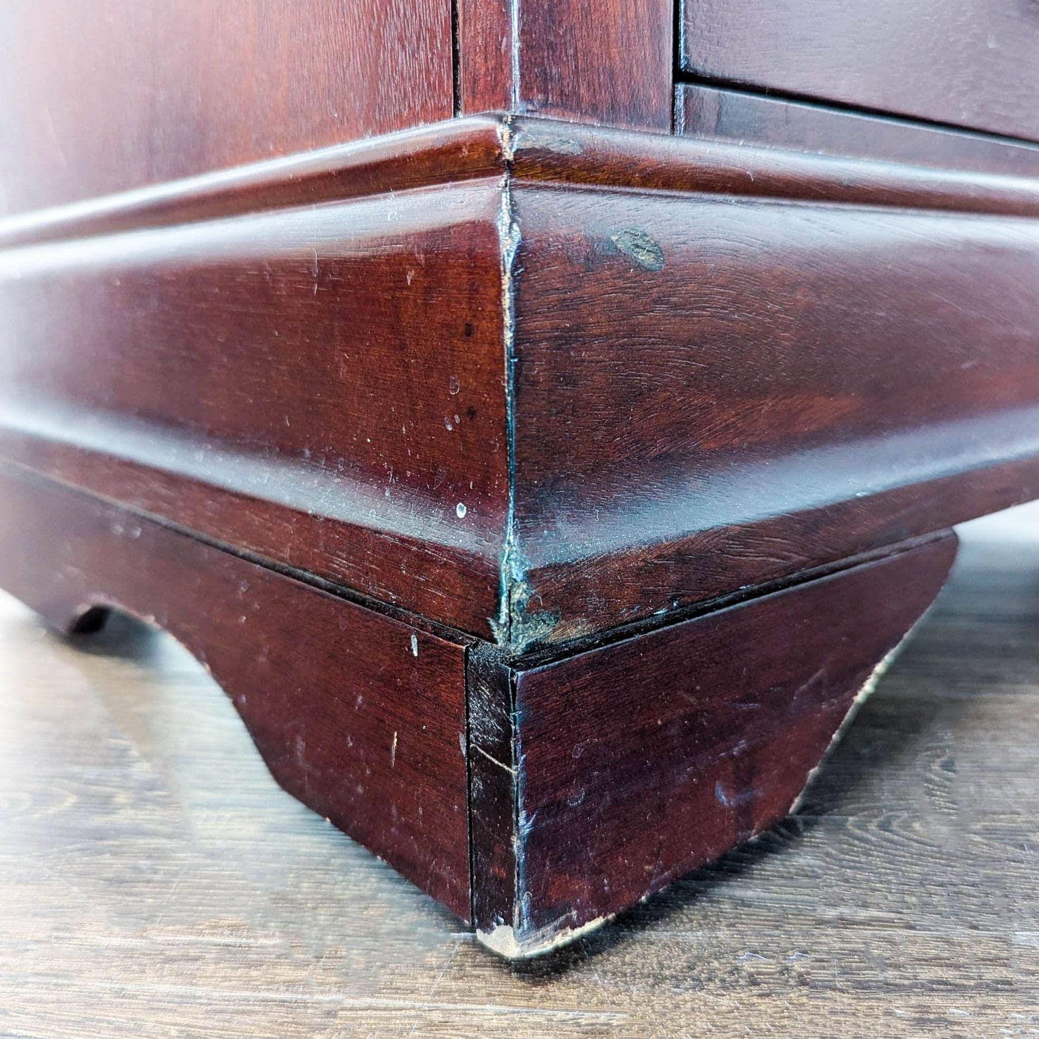 Two Drawer Wood Nightstand - Thumbnail 8