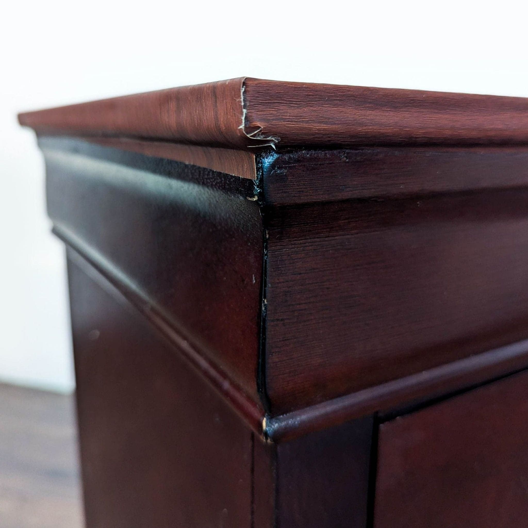 Two Drawer Wood Nightstand - Thumbnail 5
