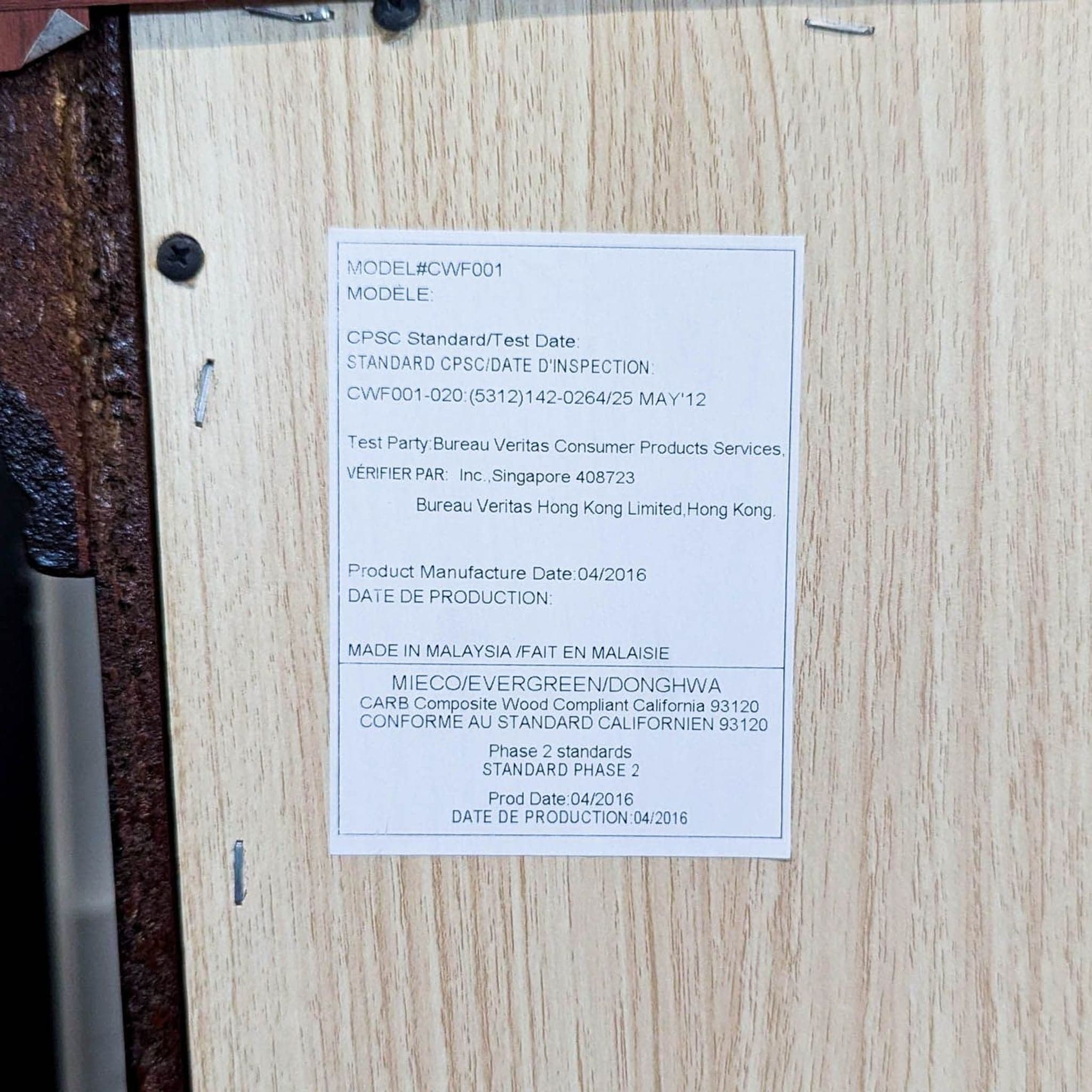 Two Drawer Wood Nightstand - Thumbnail 9