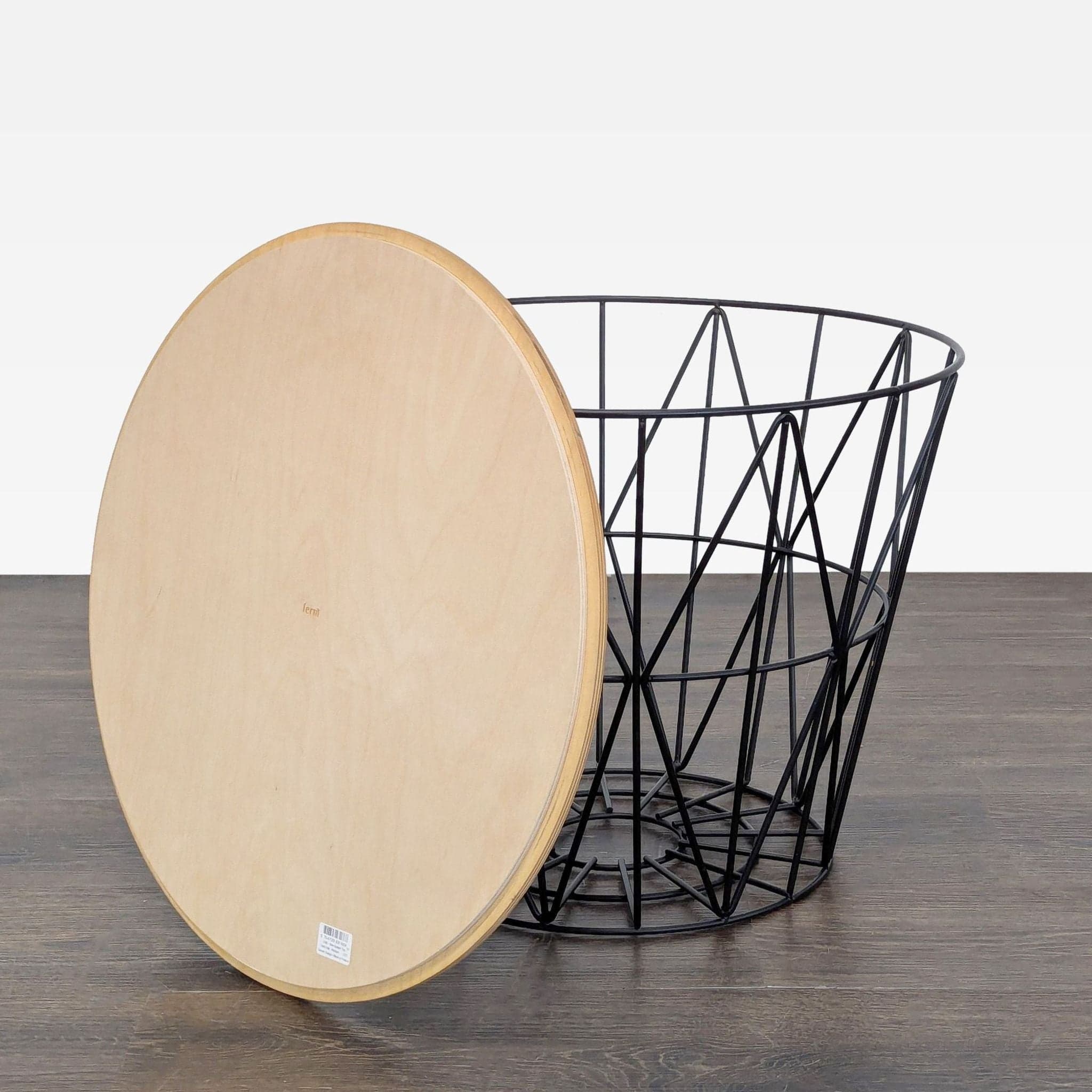 Ferm Living Wire Basket Accent Table - Thumbnail 2