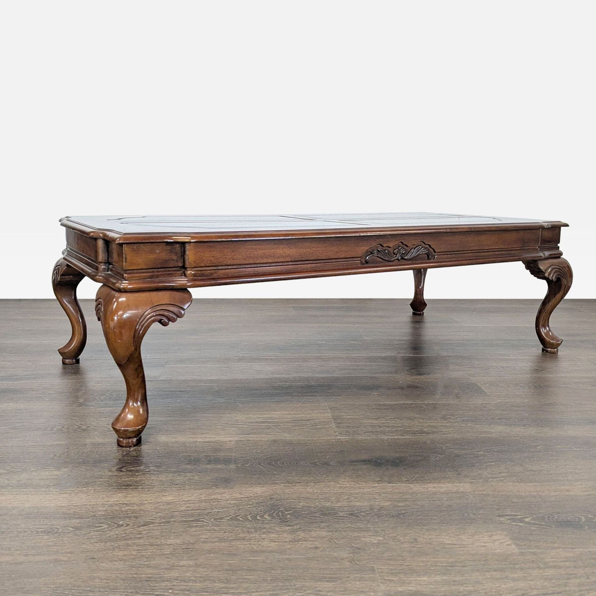 Carved Cherrywood Coffee Table - Thumbnail 8