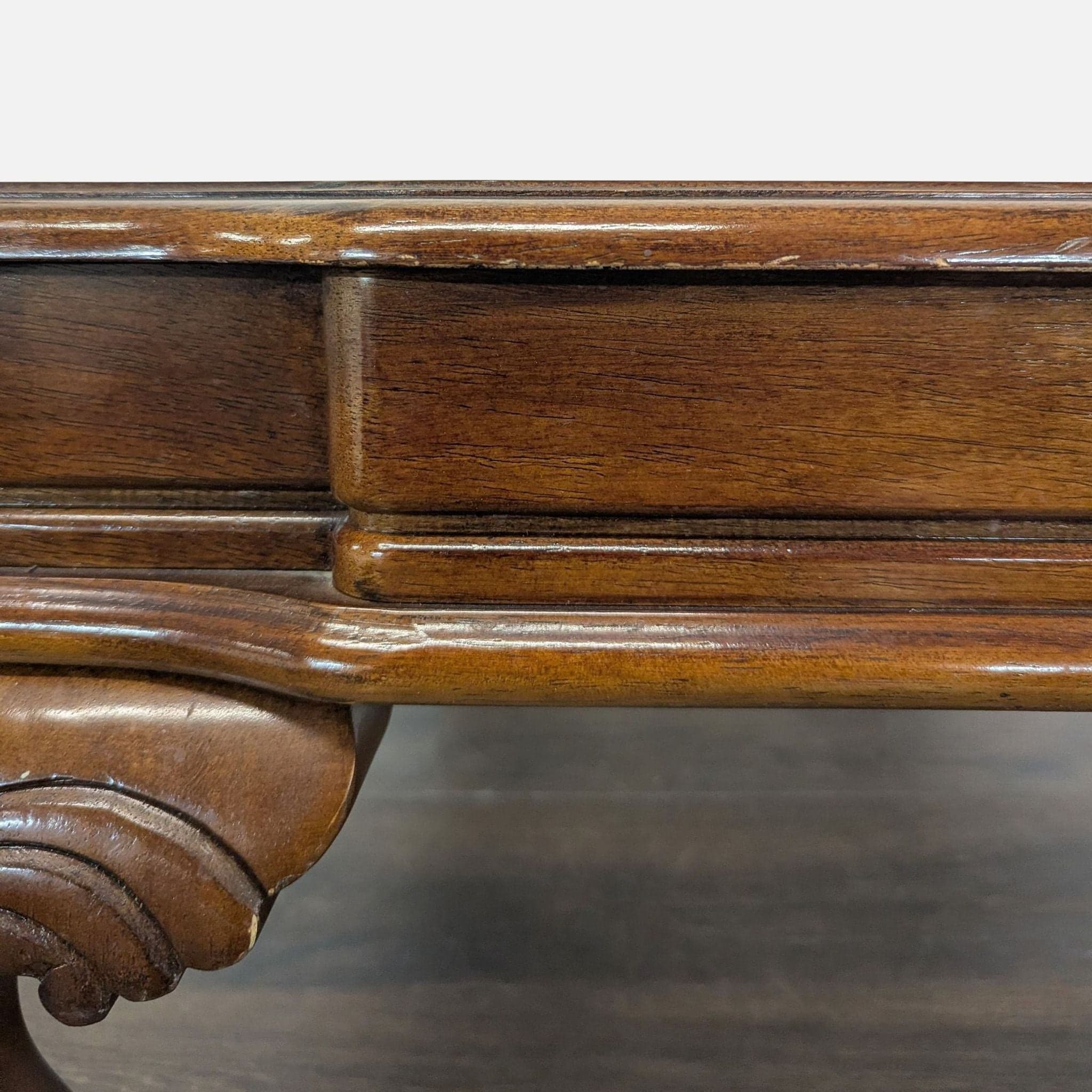 Carved Cherrywood Coffee Table - Thumbnail 4