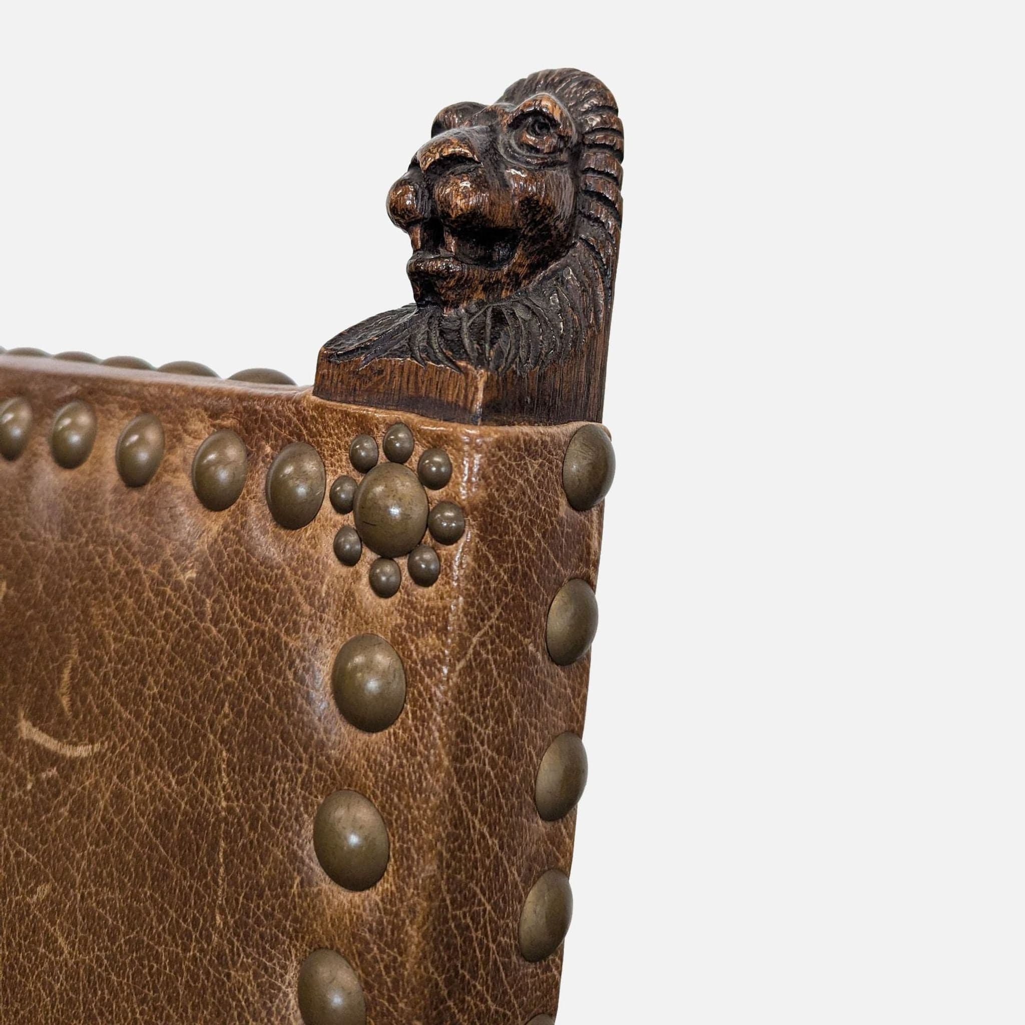 Vintage Leather Dining Armchair - Thumbnail 6