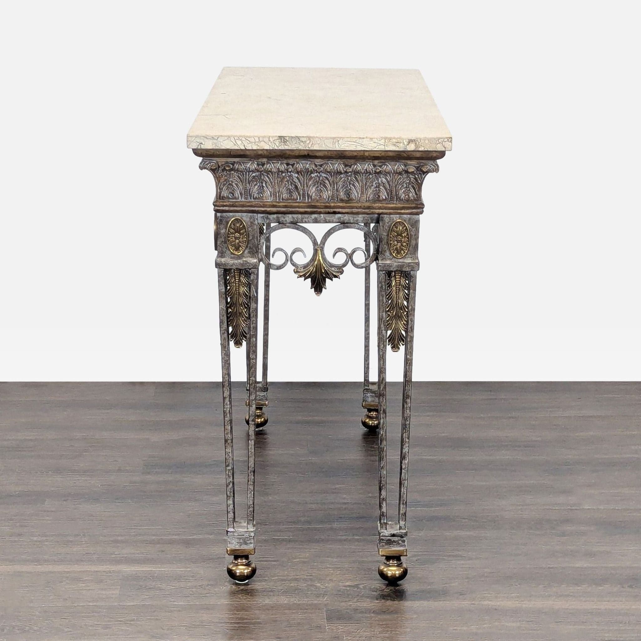 Maitland Smith Marble Top Console Table - Thumbnail 10