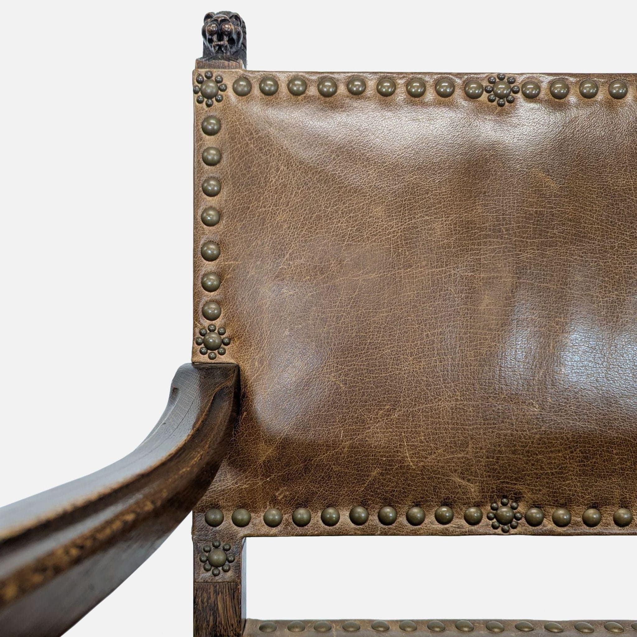 Vintage Leather Dining Armchair - Thumbnail 5