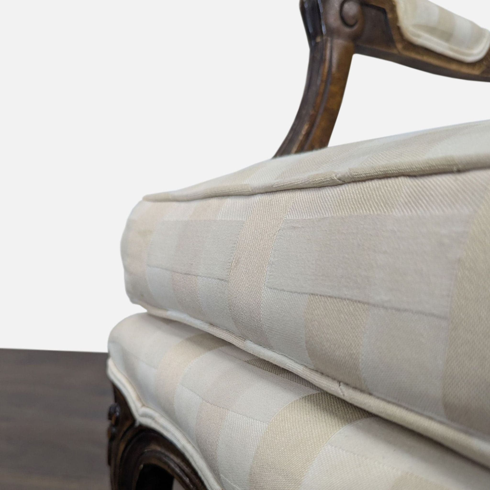 Pair of Vintage French Style Chairs with Cane Back and Cushioned Seats - Thumbnail 7