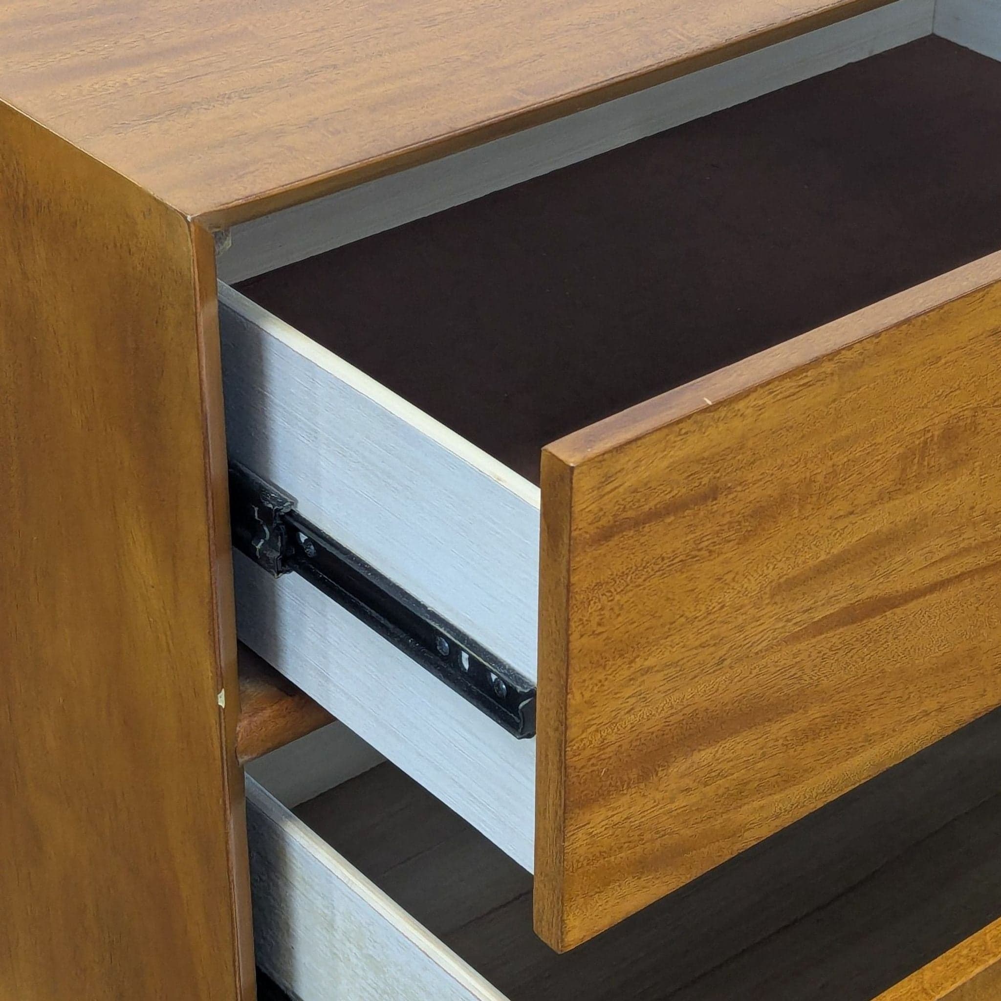 Najarian Furniture Two Drawer Mid-Century Nightstand - Thumbnail 7