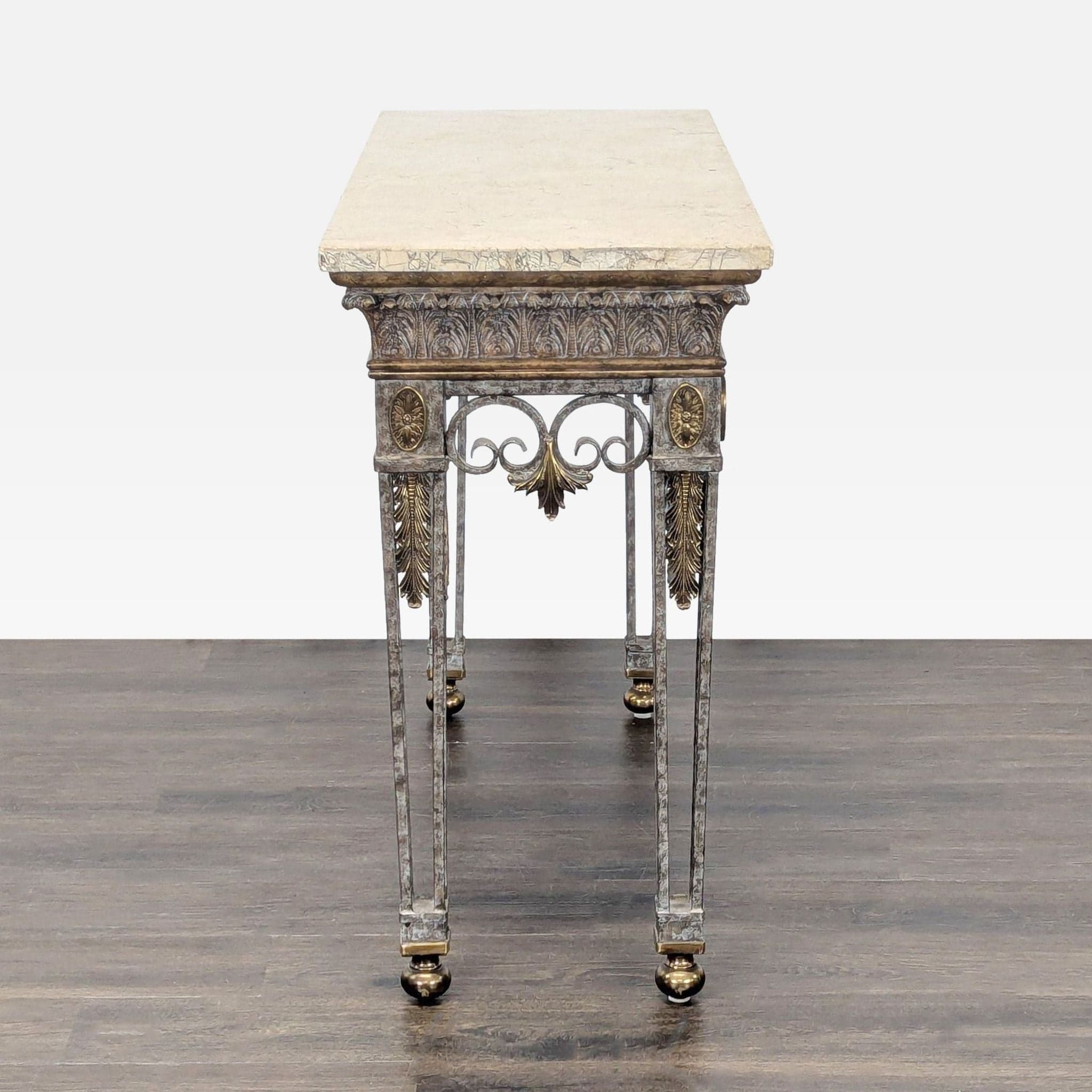 Maitland Smith Marble Top Console Table - Thumbnail 2