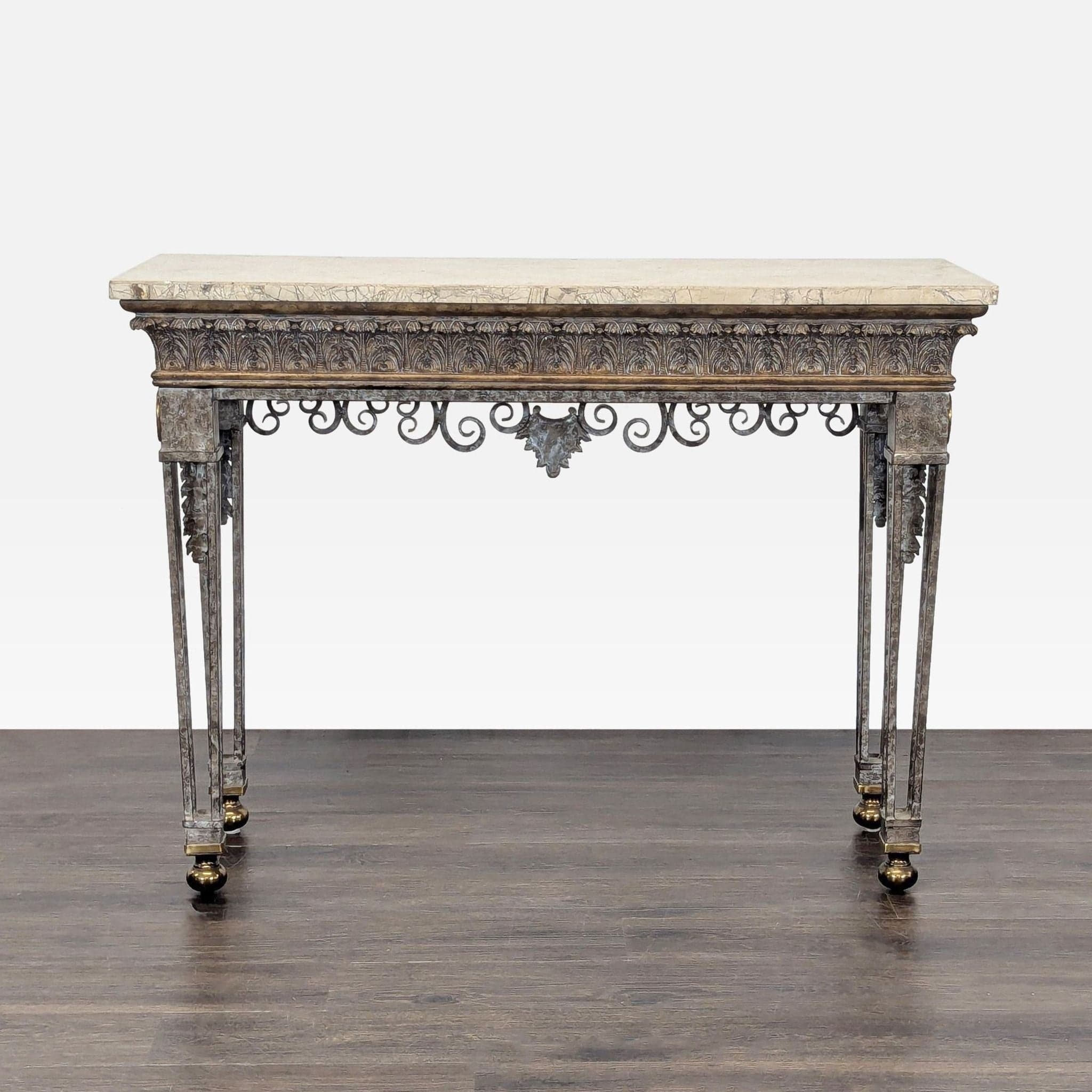 Maitland Smith Marble Top Console Table - Thumbnail 11