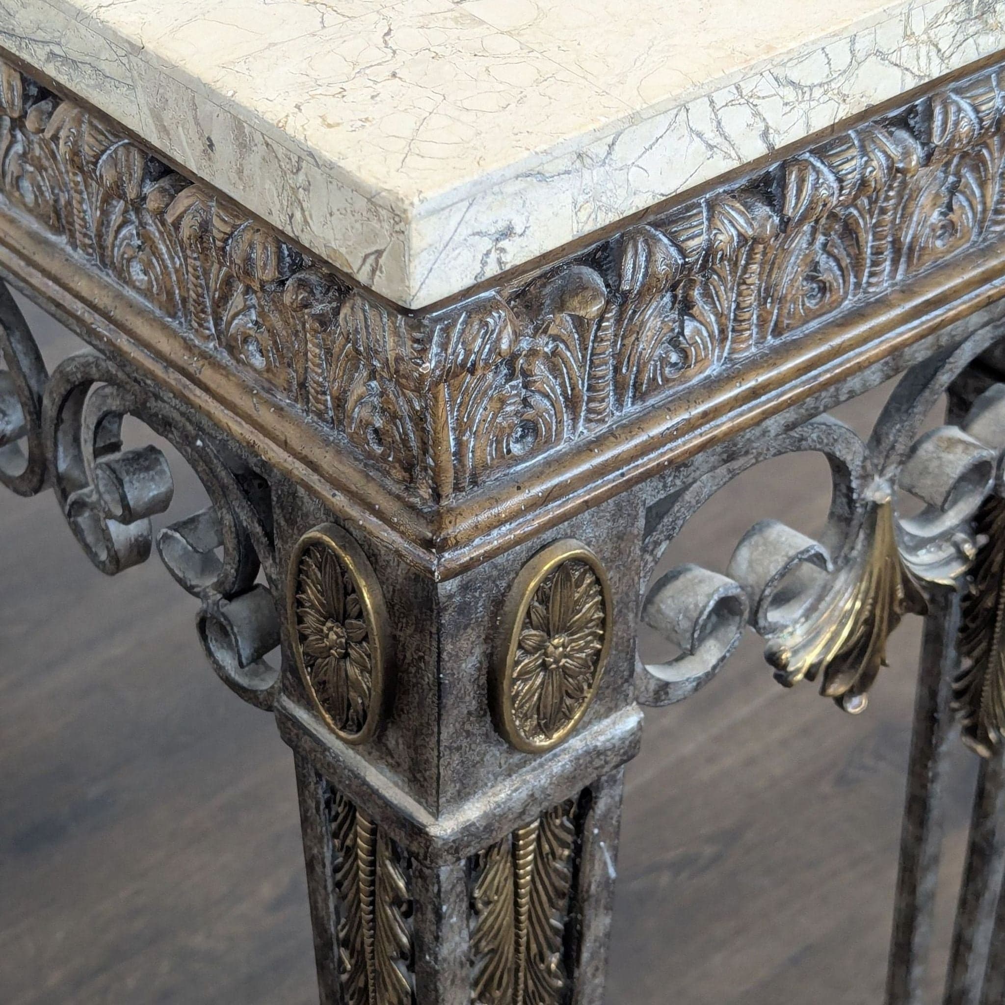 Maitland Smith Marble Top Console Table - Thumbnail 7