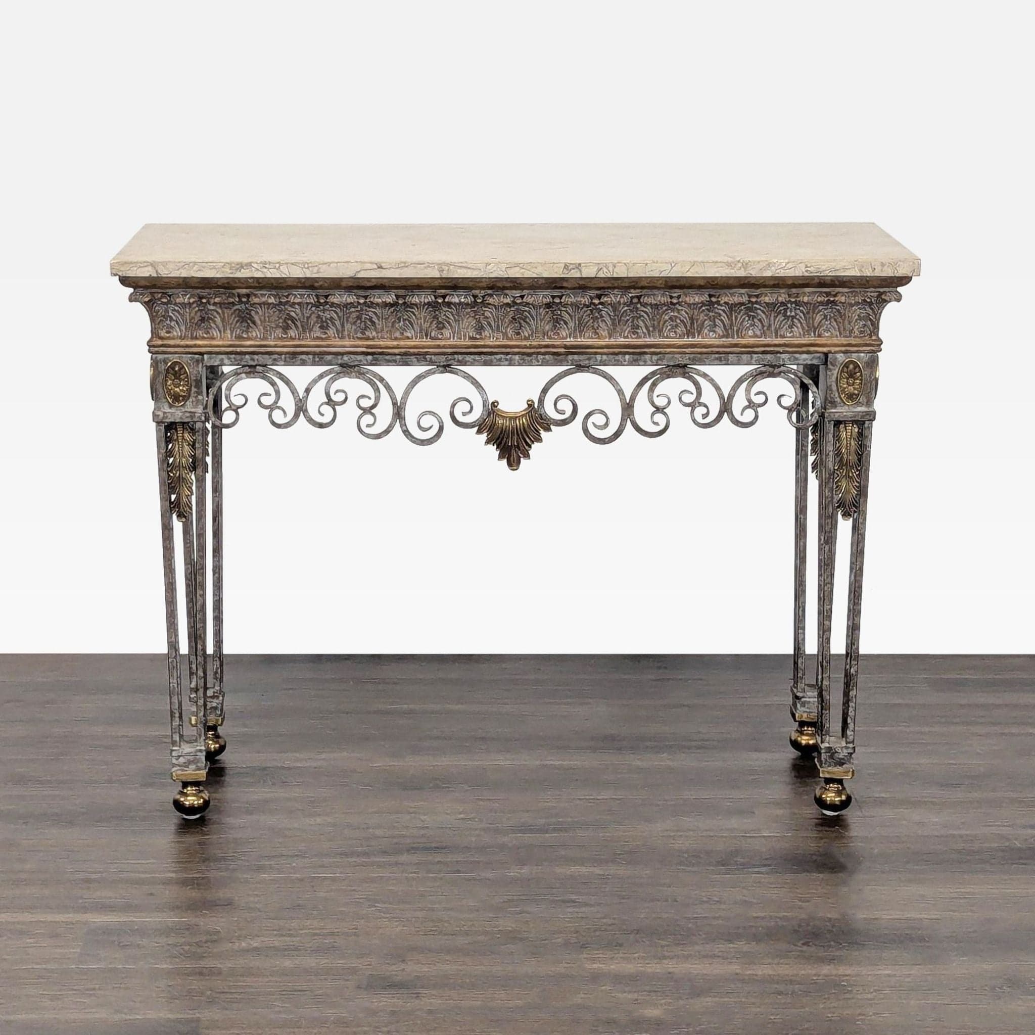 Maitland Smith Marble Top Console Table - Image 1
