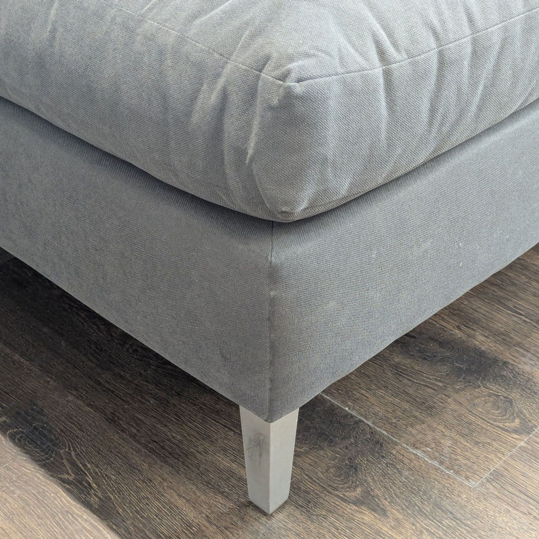 Crate & Barrel Gray Modern Sectional Sofa – Stylish and Spacious Seating - Thumbnail 5