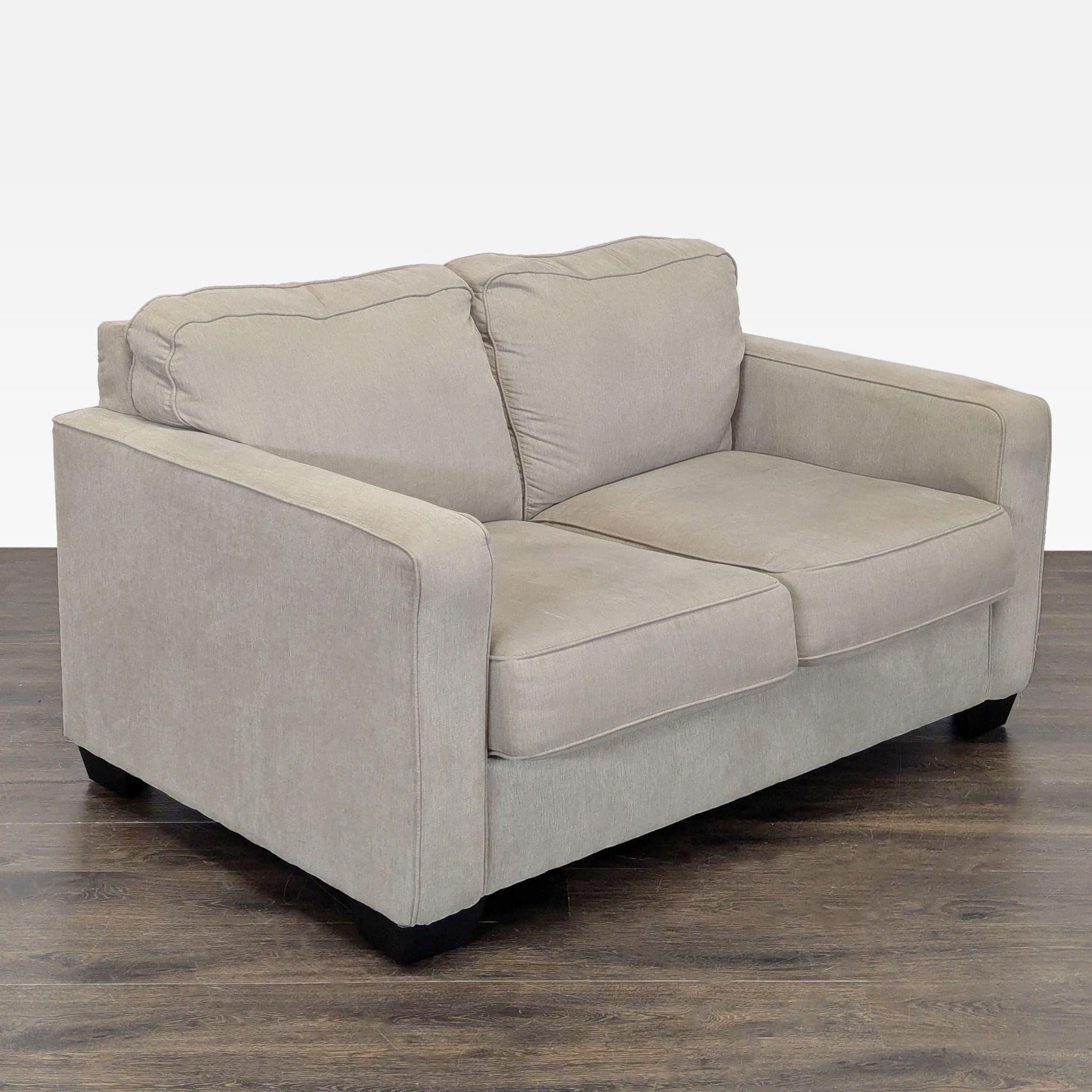 Ashley Furniture Beige Loveseat – Comfortable 2-Seater Sofa - Thumbnail 2