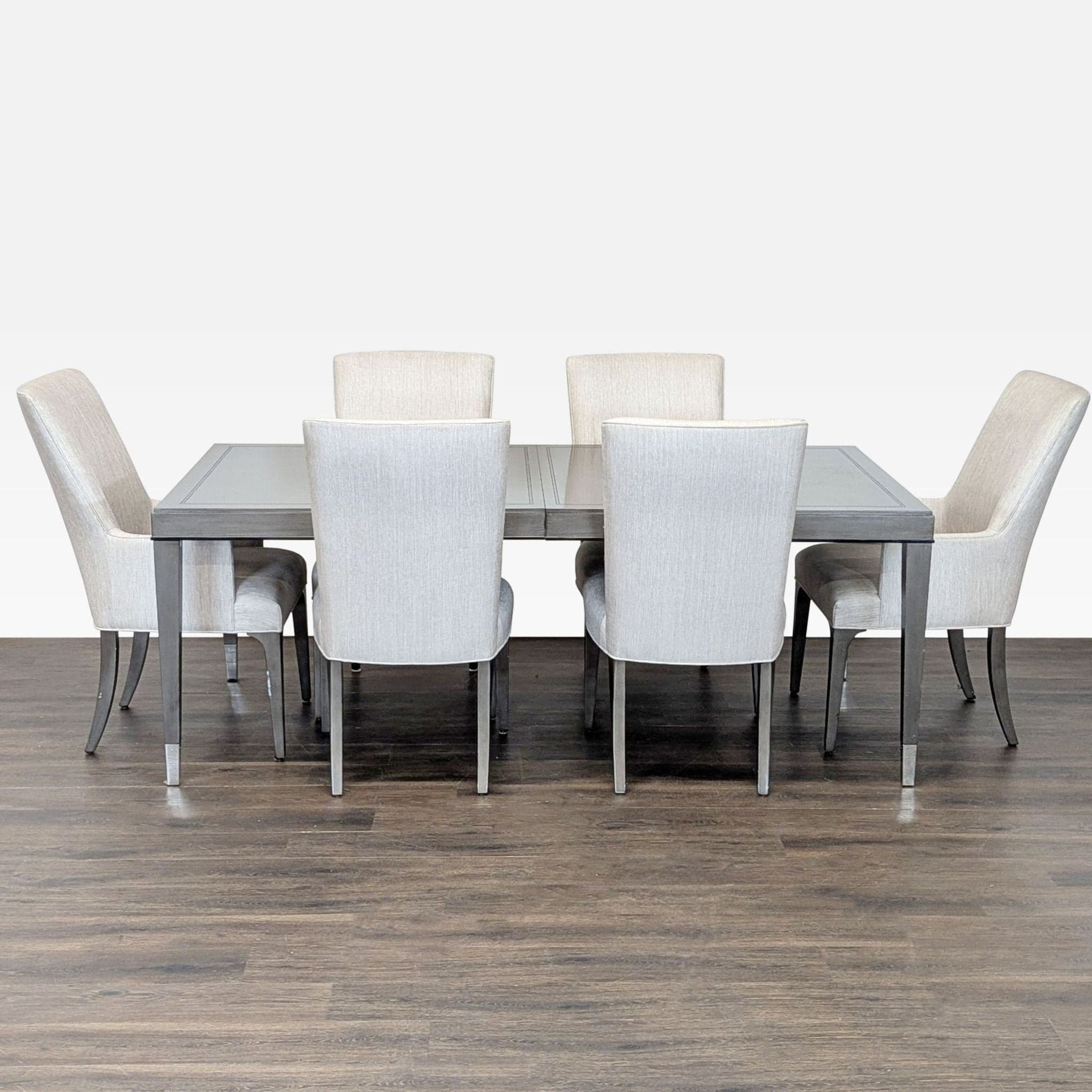 Lexington 7-Piece Modern Dining Set with Upholstered Chairs - Image 1