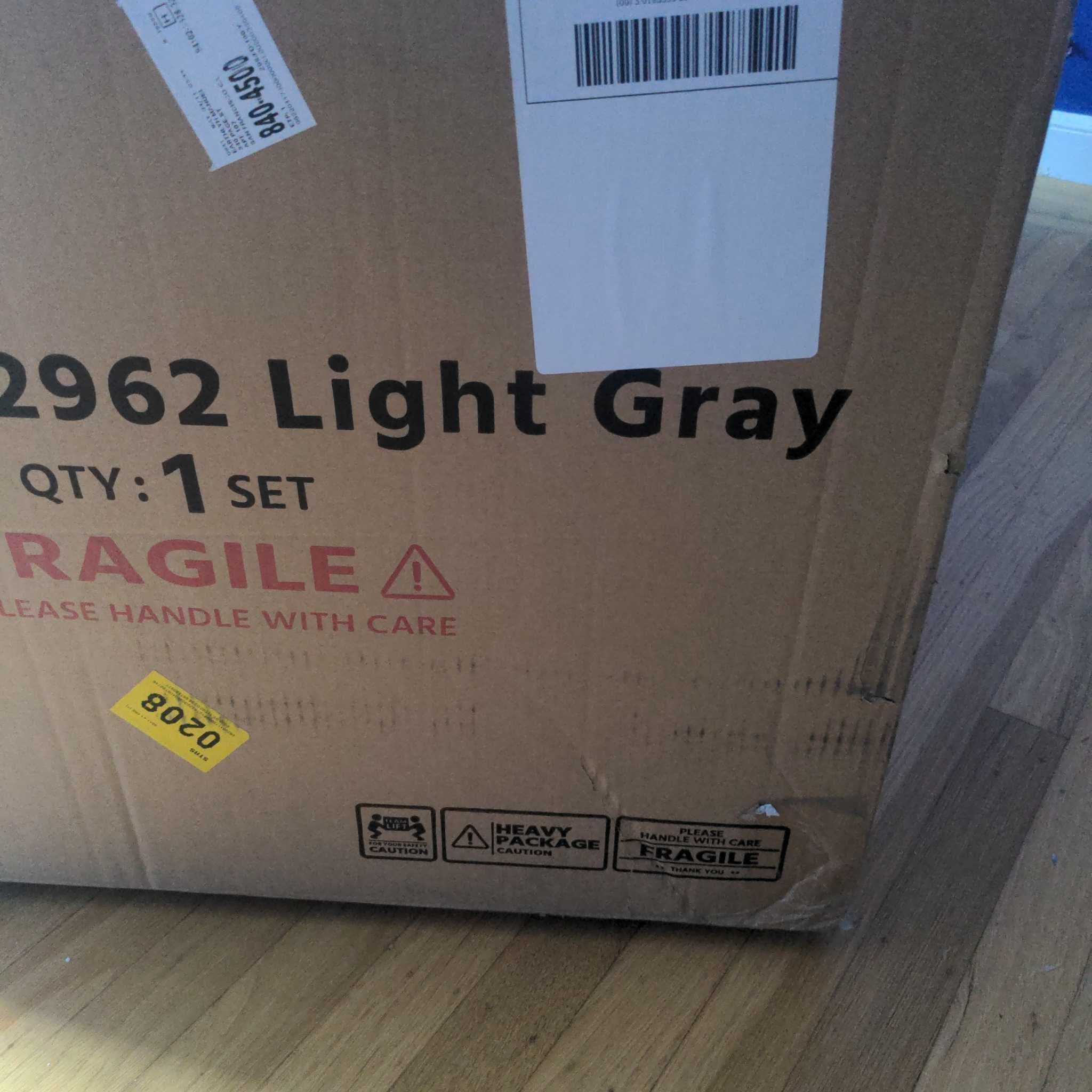 Yaheetech Light Gray Lounge Chair – Modern Upholstered Armchair New In Box - Thumbnail 2