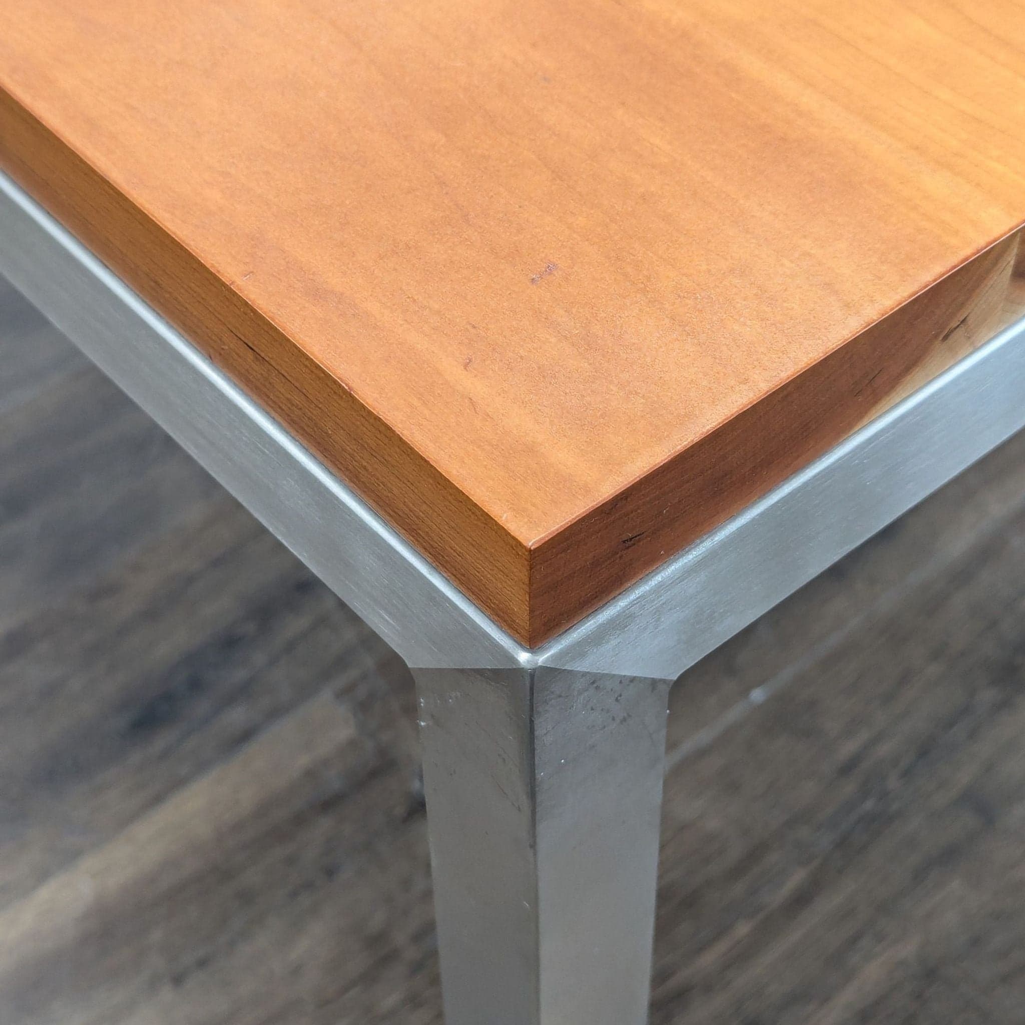 Wood Top Parsons Dining Table - Thumbnail 4