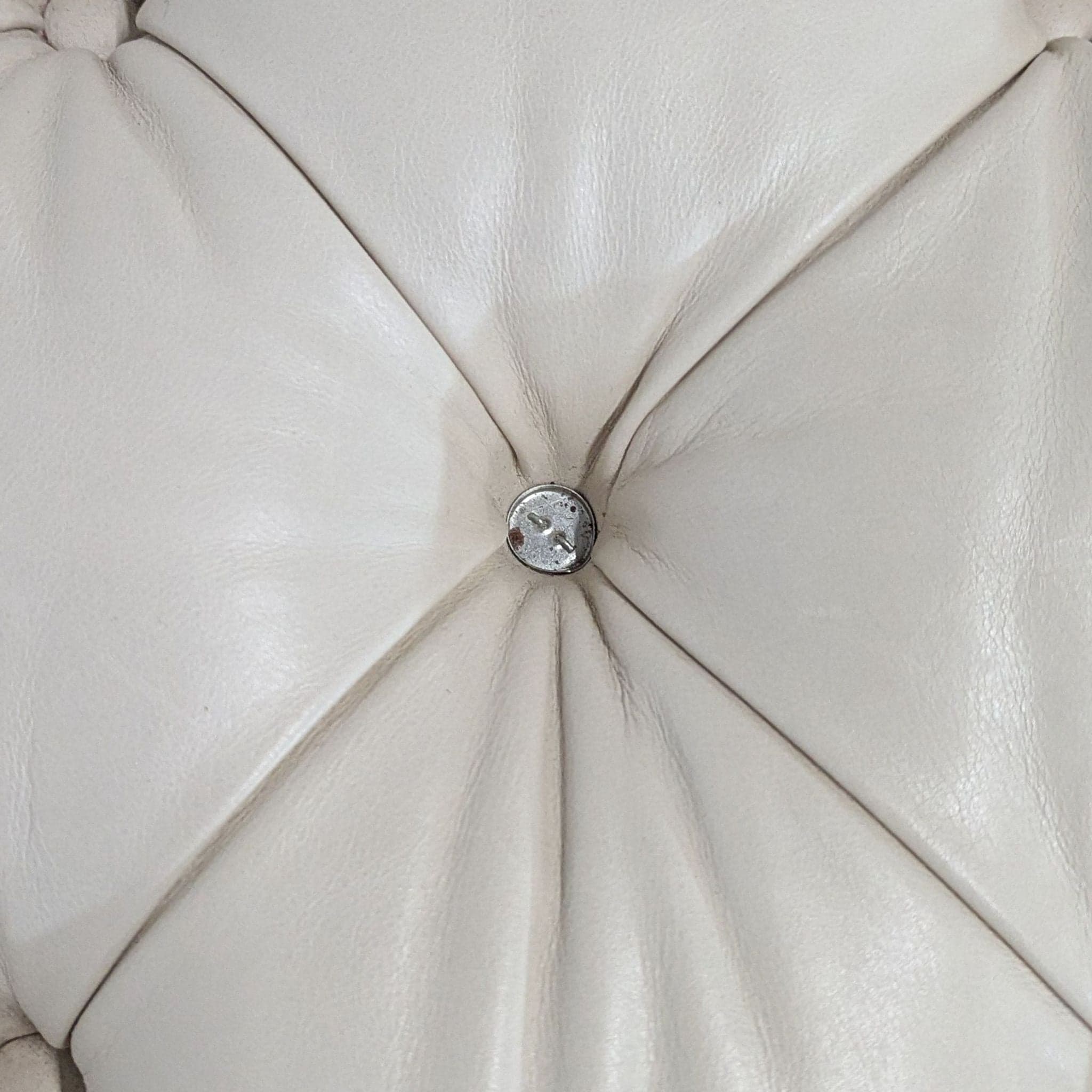 Elite Leather Mila Company Modern 3-Seat Tufted White Leather Sofa - Thumbnail 7