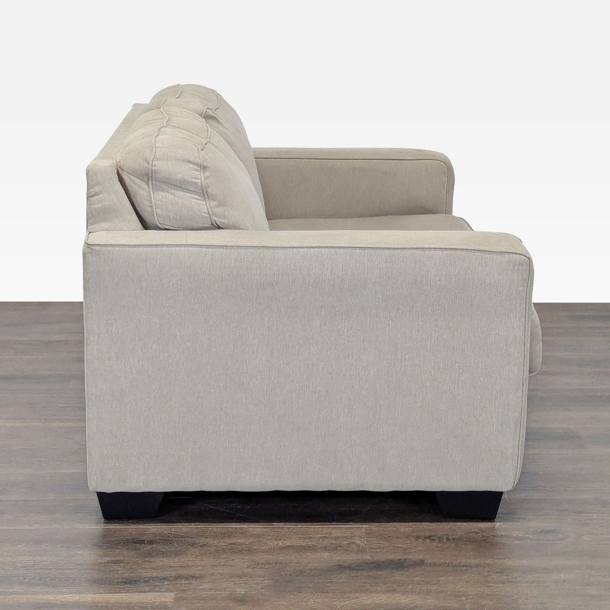 Ashley Furniture Beige Loveseat – Comfortable 2-Seater Sofa - Thumbnail 8