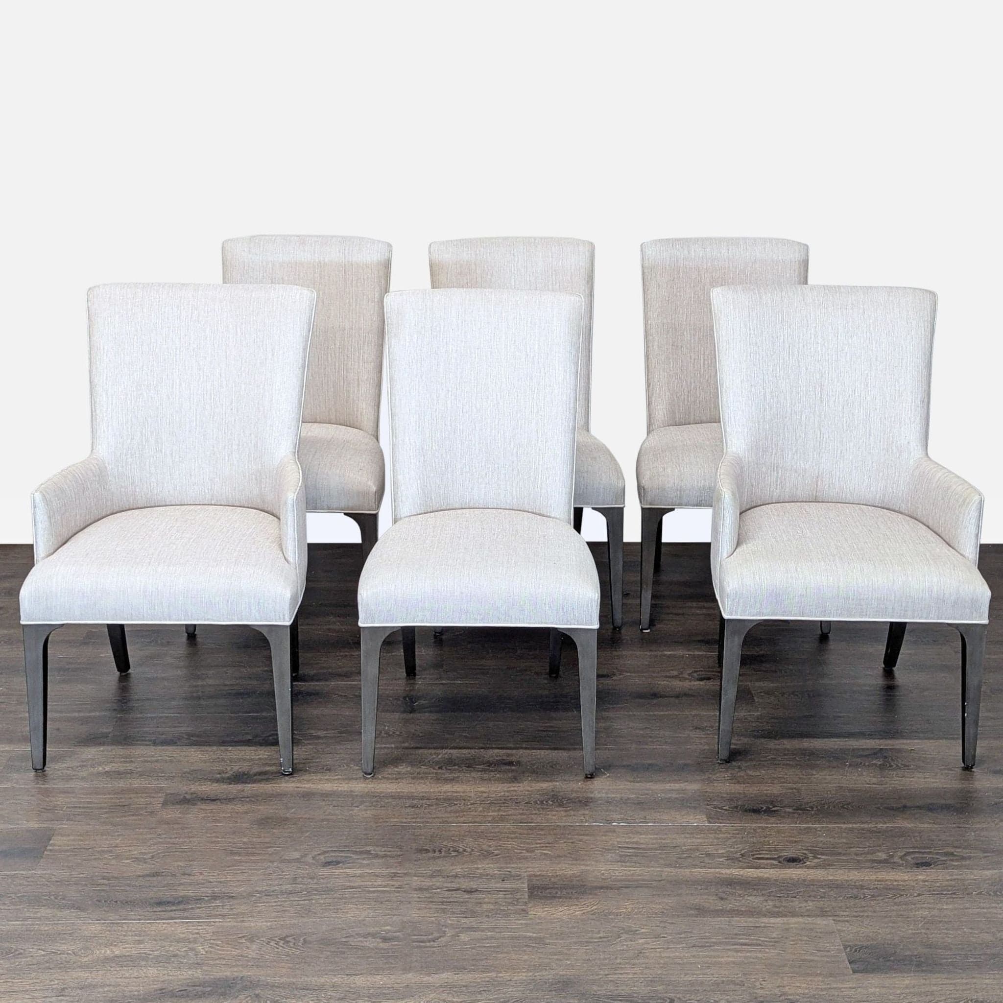 Lexington 7-Piece Modern Dining Set with Upholstered Chairs - Thumbnail 3