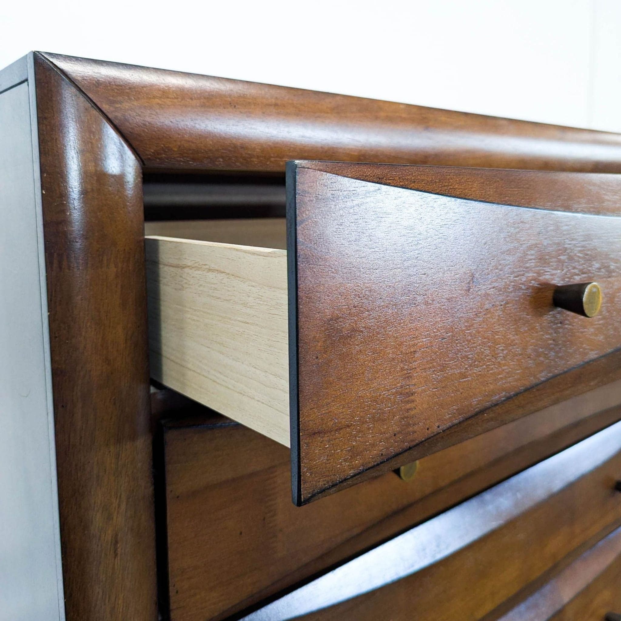 Coaster 6-Drawer Tall Wood Dresser in Walnut Finish - Thumbnail 6