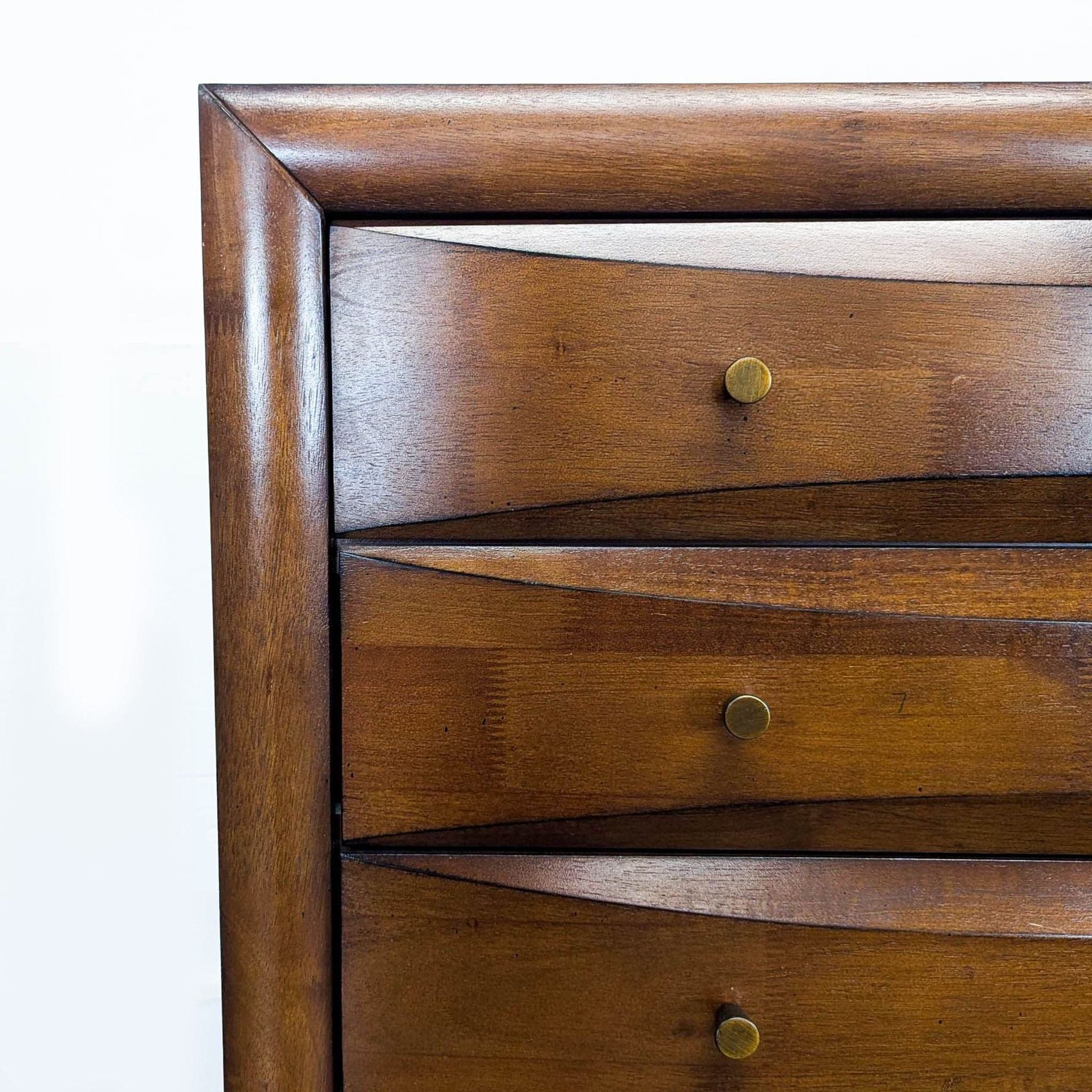 Coaster 6-Drawer Tall Wood Dresser in Walnut Finish - Thumbnail 5