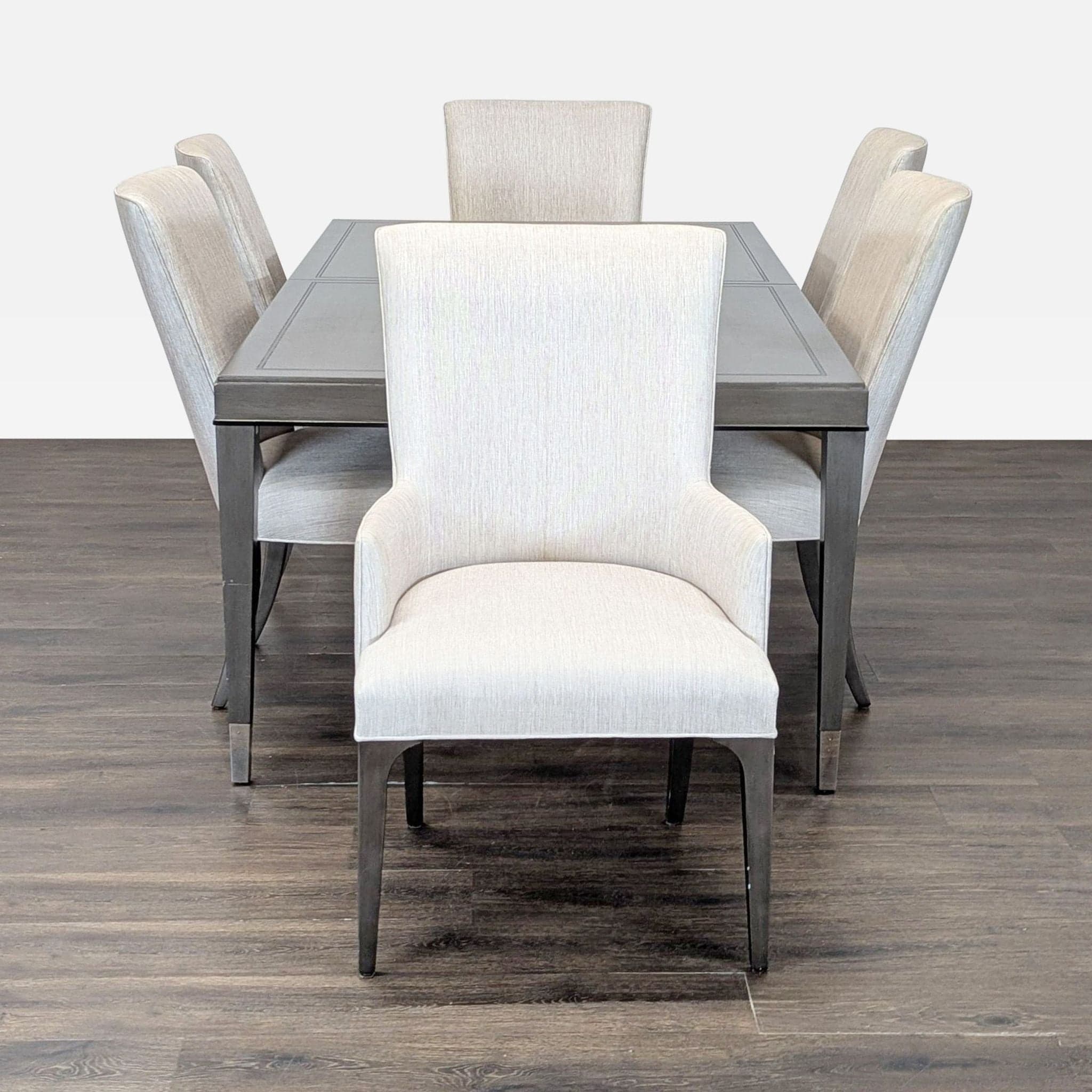 Lexington 7-Piece Modern Dining Set with Upholstered Chairs - Thumbnail 2