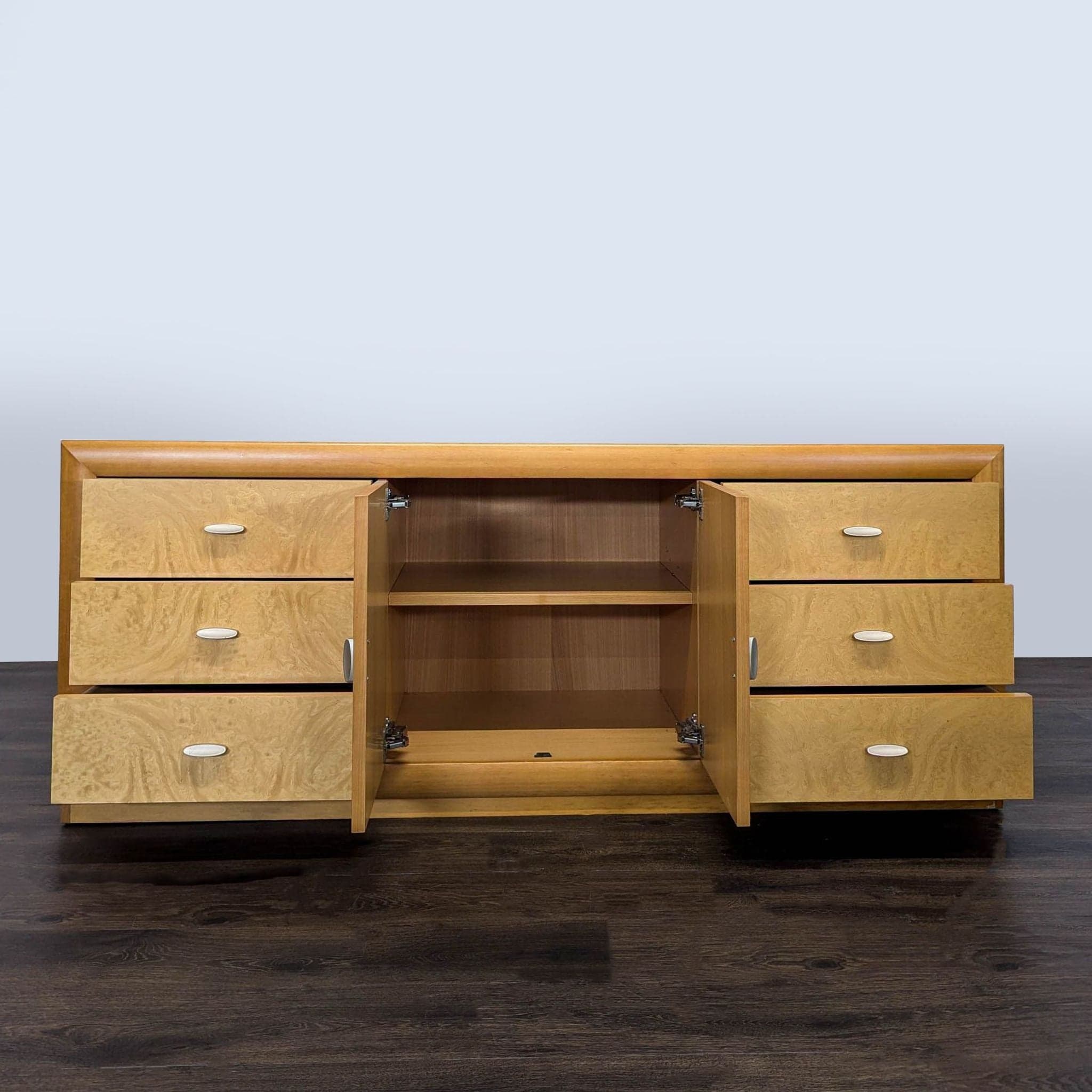 Calligaris Italian Furniture Modern 6-Drawer Dresser with Center Cabinet - Thumbnail 2